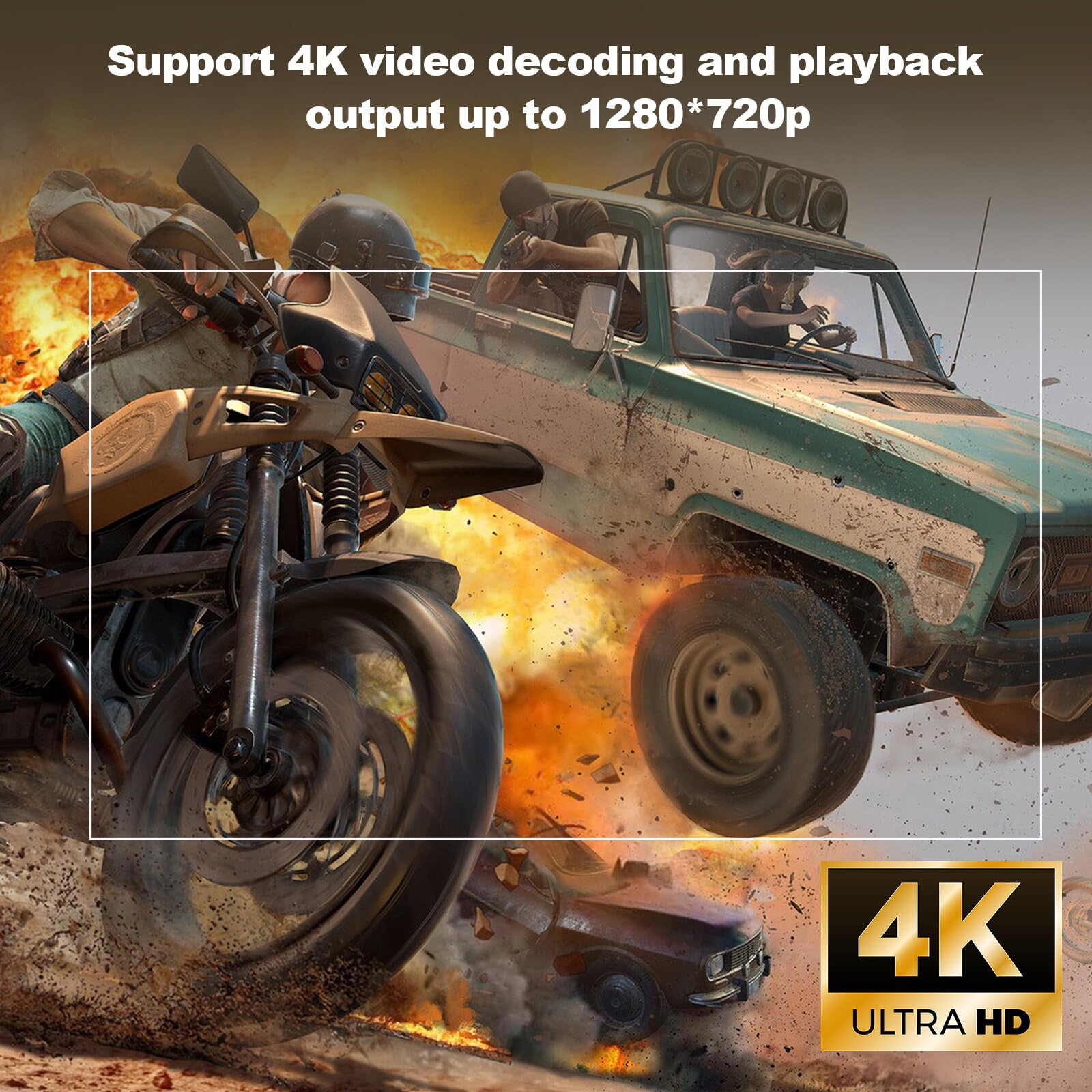 Mini Proyector Yolispa Blanco con WiFi6 y Bluetooth Pantalla Giratoria 180° Compatible 4K