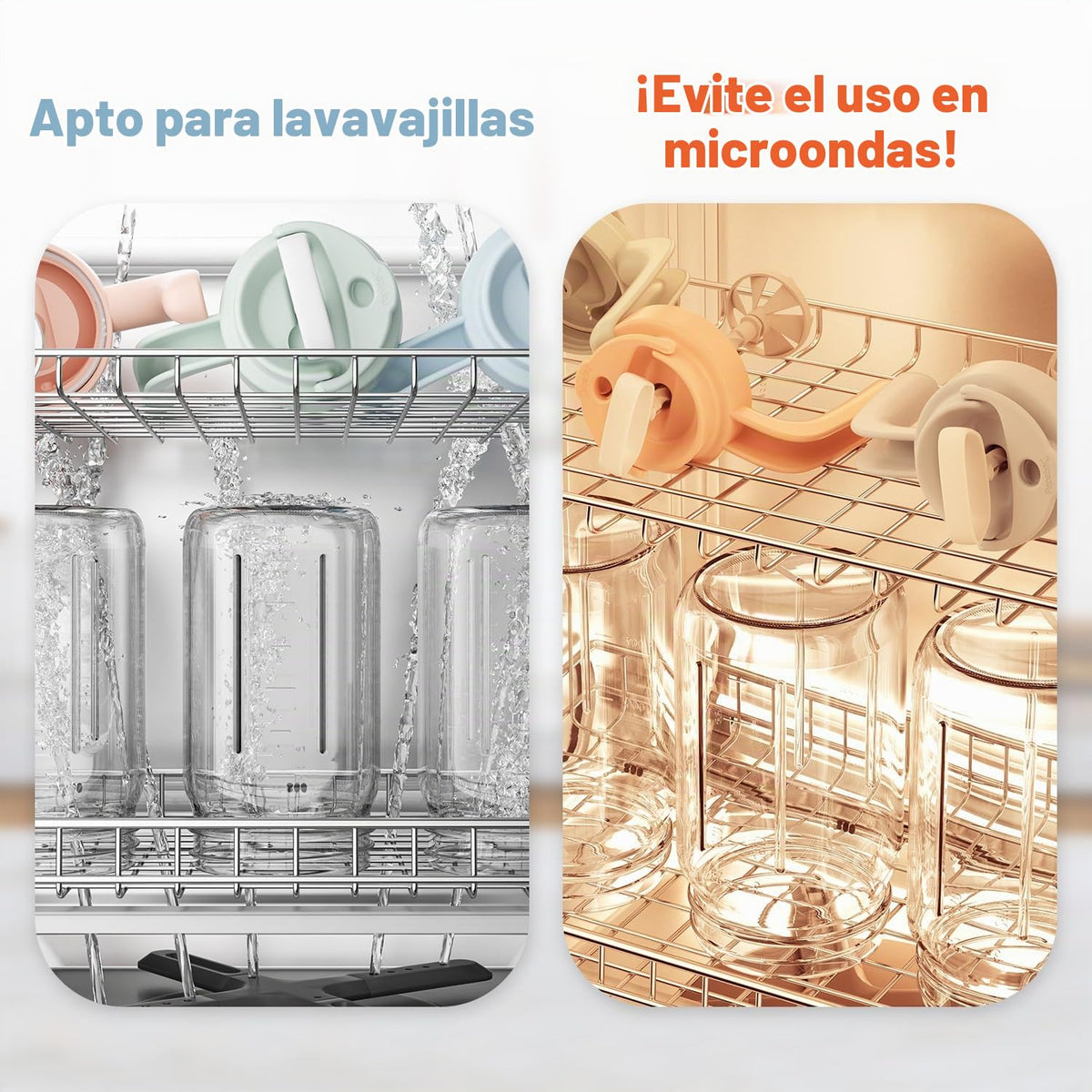 Papablic - Jarra de leche materna con mezclador para fórmula, color azul
