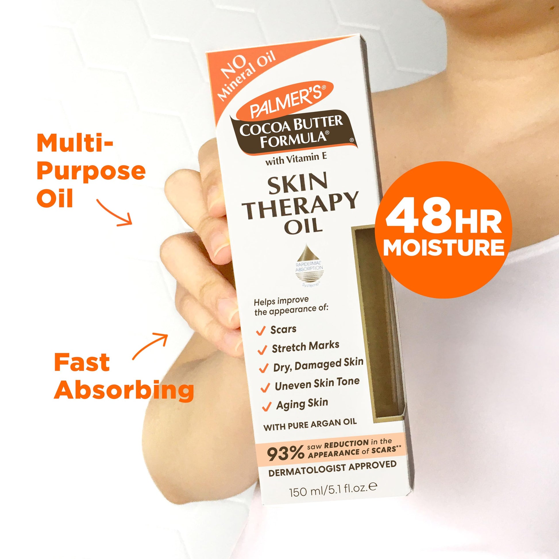 Palmer's U-BB-2203 Cocoa Butter Formula Skin Therapy Oil with Vitamin E, Unisex, 5.1 oz