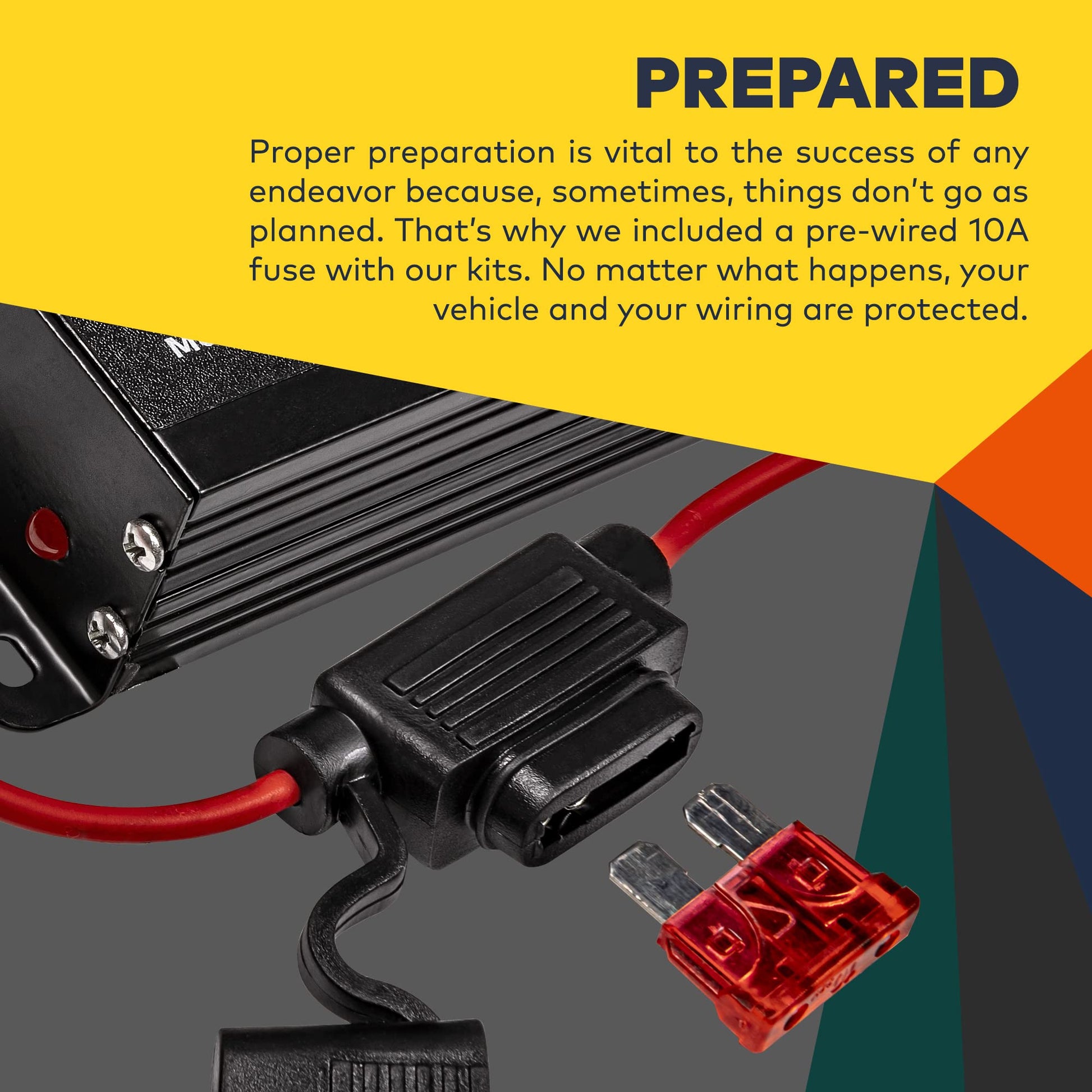 LAMPHUS SoundAlert - Kit de amplificador de bocina de aire de policía de 100 W [altavoz compacto de 120 a 130 dB] [control manual o bybas] [fusible de 10 A protegido] Bocina de aire electrónica para