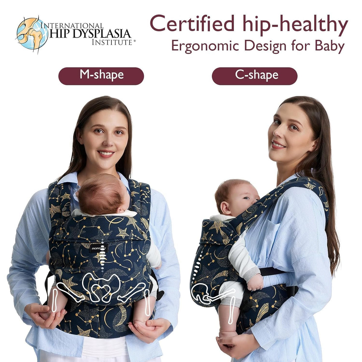 Momcozy Portabebés, Capacidad de Peso de 3,2 kg a 20,4 kg