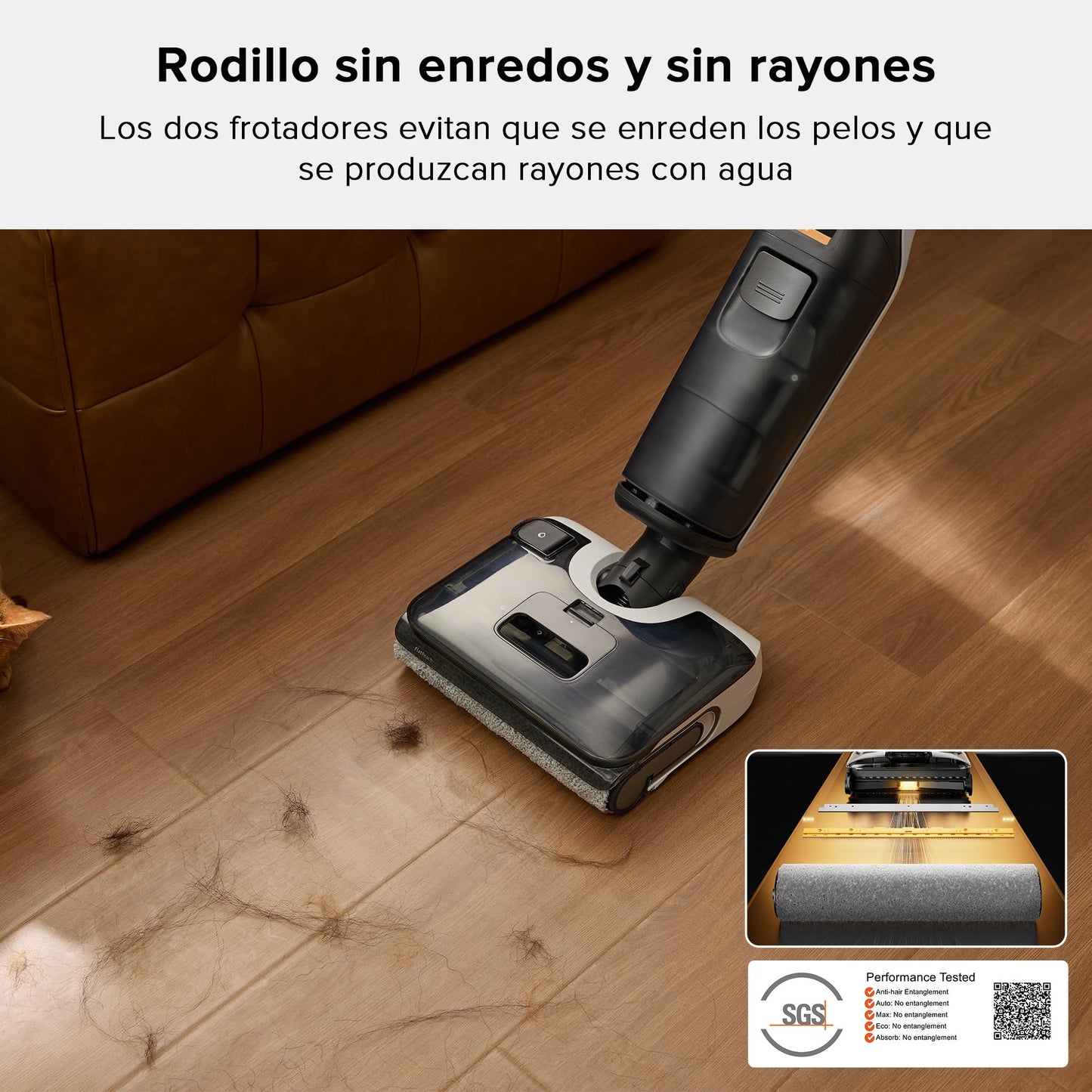 Aspiradora Inalámbrica roborock F25 Húmedo y Seco con Mopa Sin Enredos 20 000 Pa