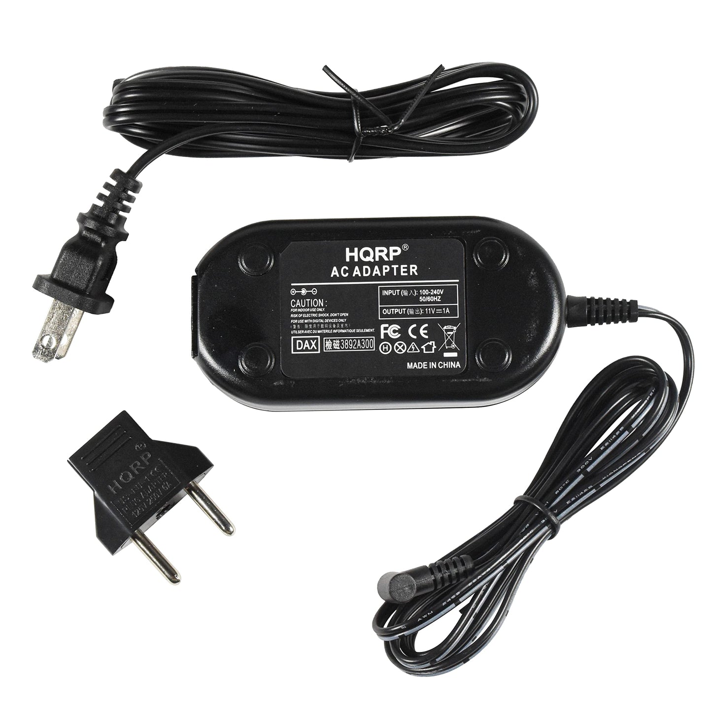 HQRP Adaptador de CA compatible con JVC AP-V10U AP-V11U AP-V12U AP-V13U GR-D22 GR-D30 GR-D31 GR-D70 GR-DV500 GR-DV800 GR-DV801 GR-DVL120 GR-DVL210 GR-GR-GR-DVDVDVDV2200Fuente de alimentación para videocámara + adaptador de enchufe europeo