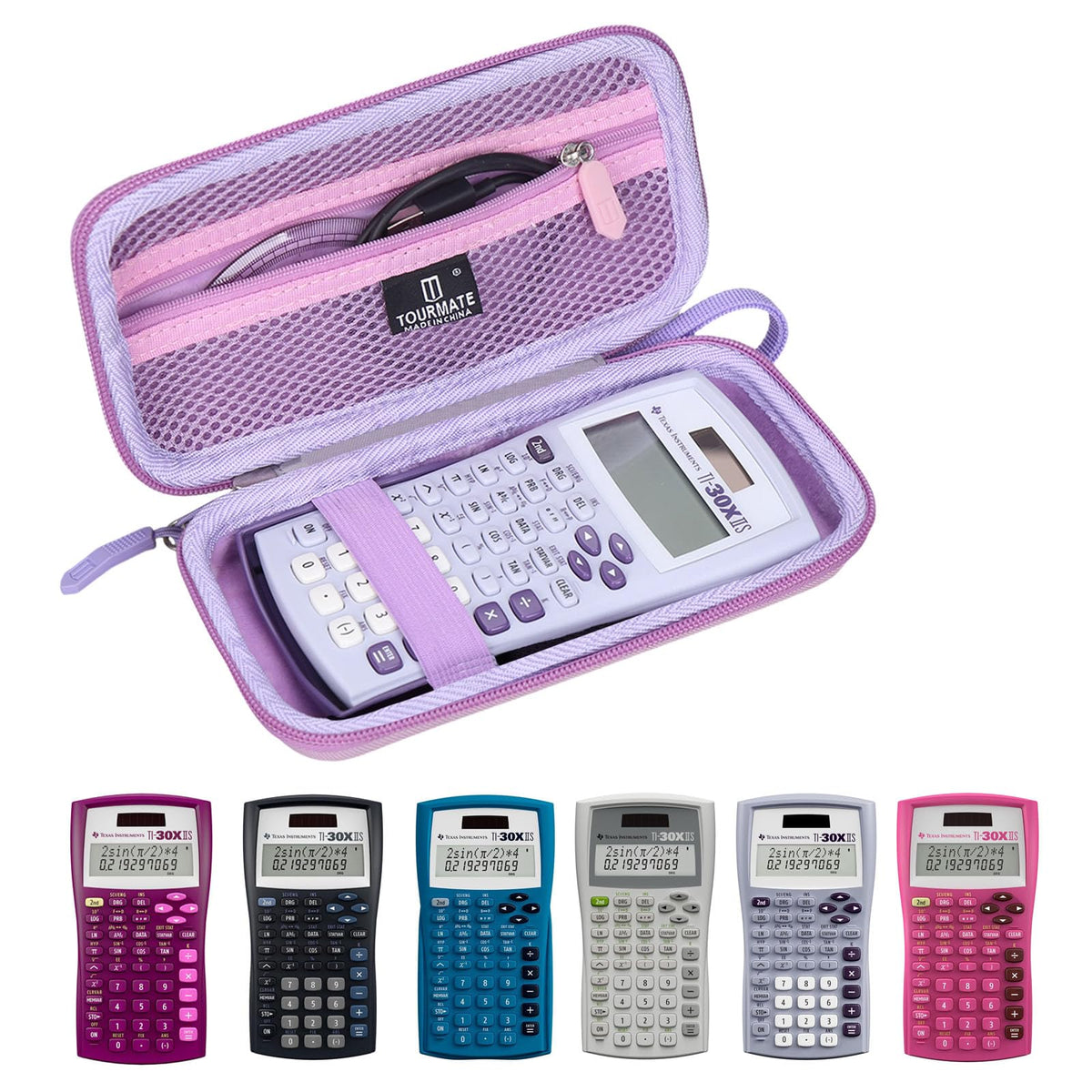 Funda Rígida Tourmate Azul para Calculadora Científica Texas Instruments TI-30X IIS