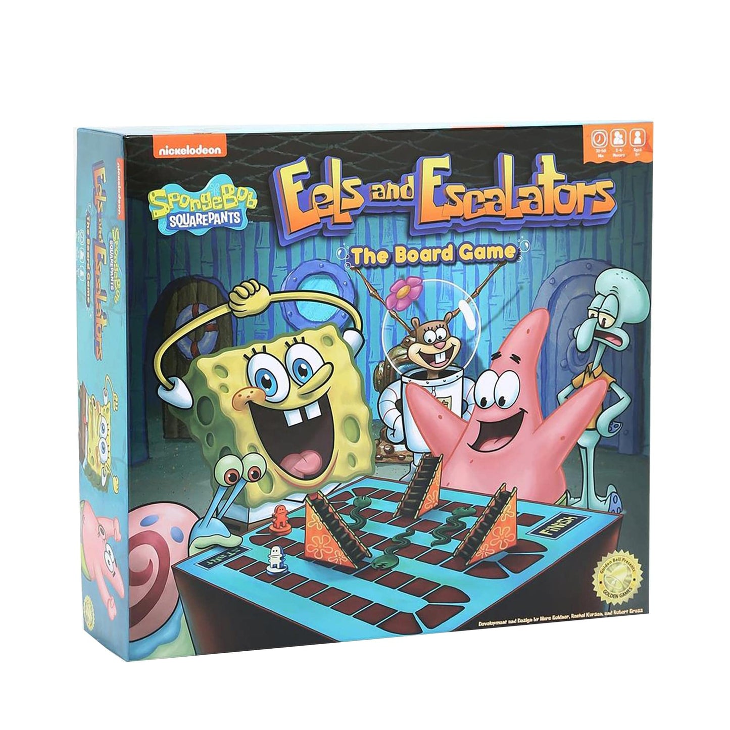 Juego de Mesa Bell Studios Dorado de Anguilas y Escaleras Mecánicas Bob Esponja