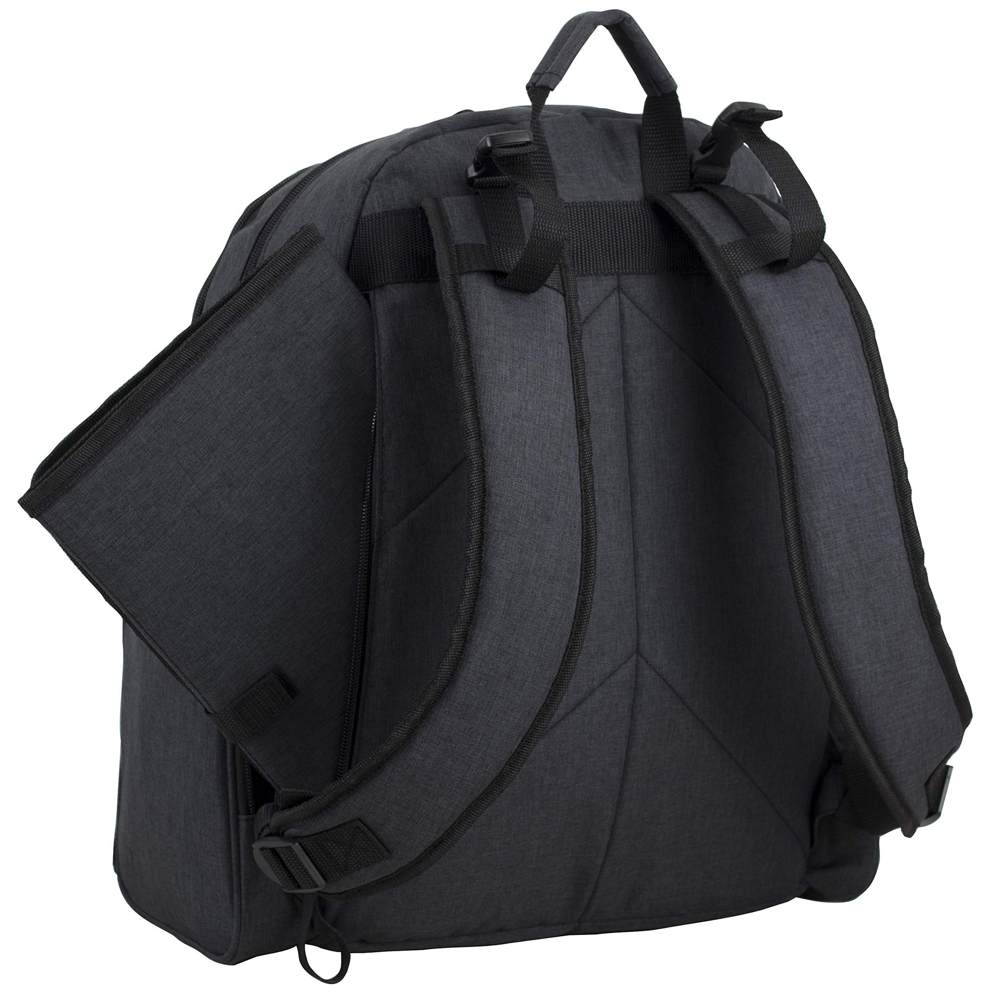 BODHI Baby mochila multifuncional para pañales con cambiador extraíble, unisex, para mamás y papás, Negro (Black Chambray)