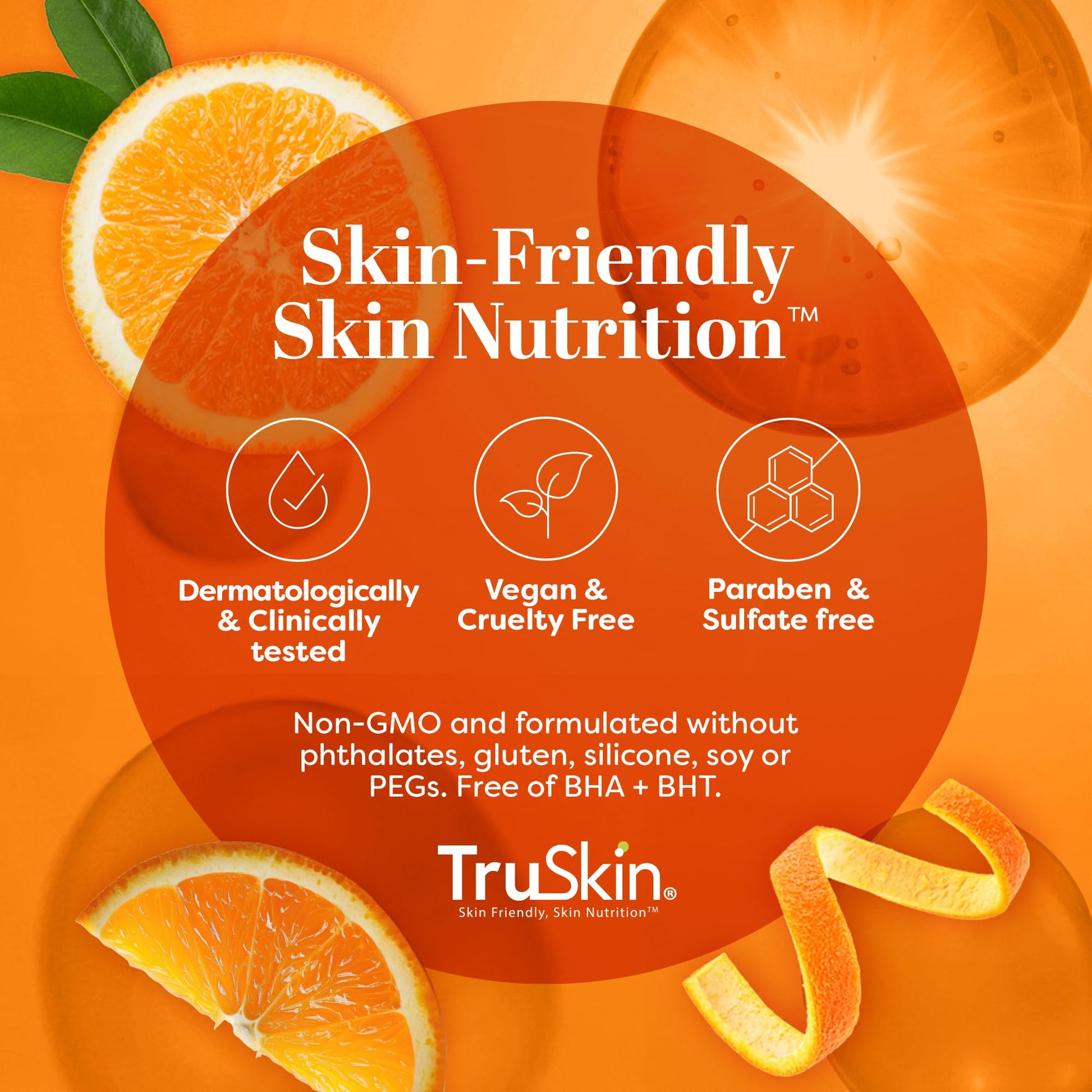 TruSkin Naturals Vitamin C Serum for Face, Topical Facial Serum with Hyaluronic Acid & Vitamin E, 1 fl oz.