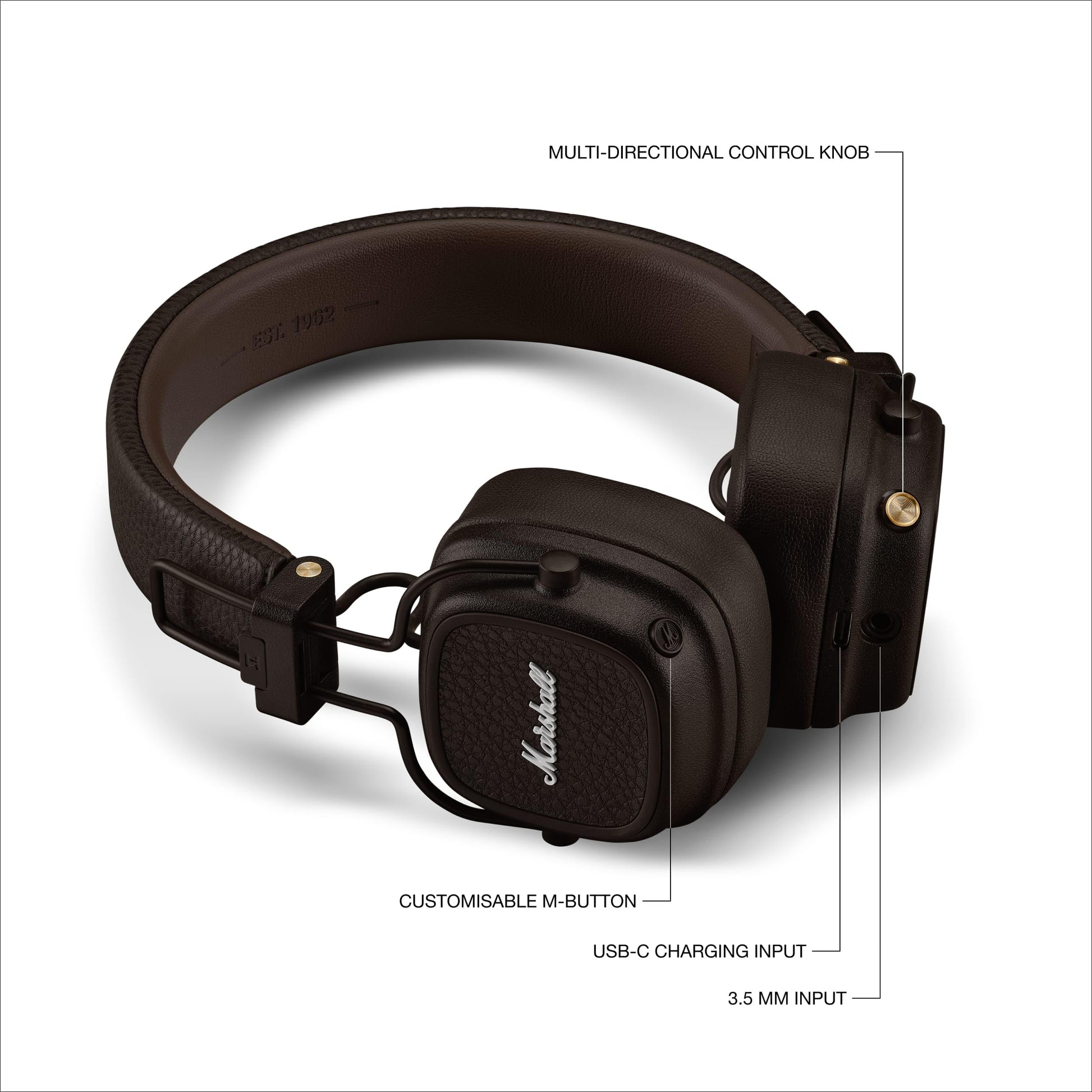 Audífonos Inalámbricos Marshall Major V Café Bluetooth