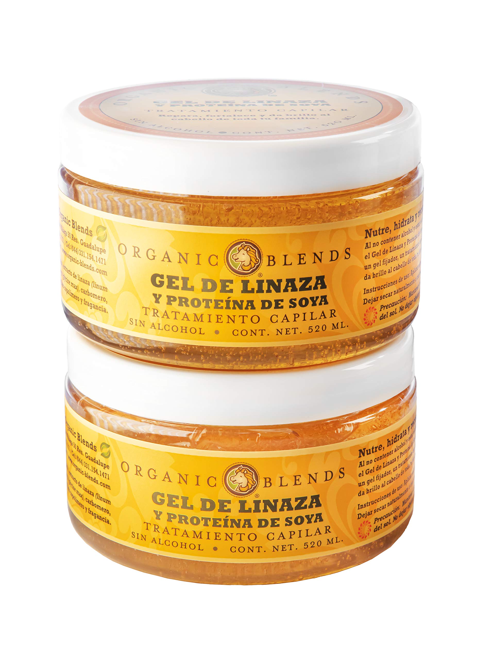 KEESON Gel de Linaza (Kit de 2 Piezas de 520ml c/u)