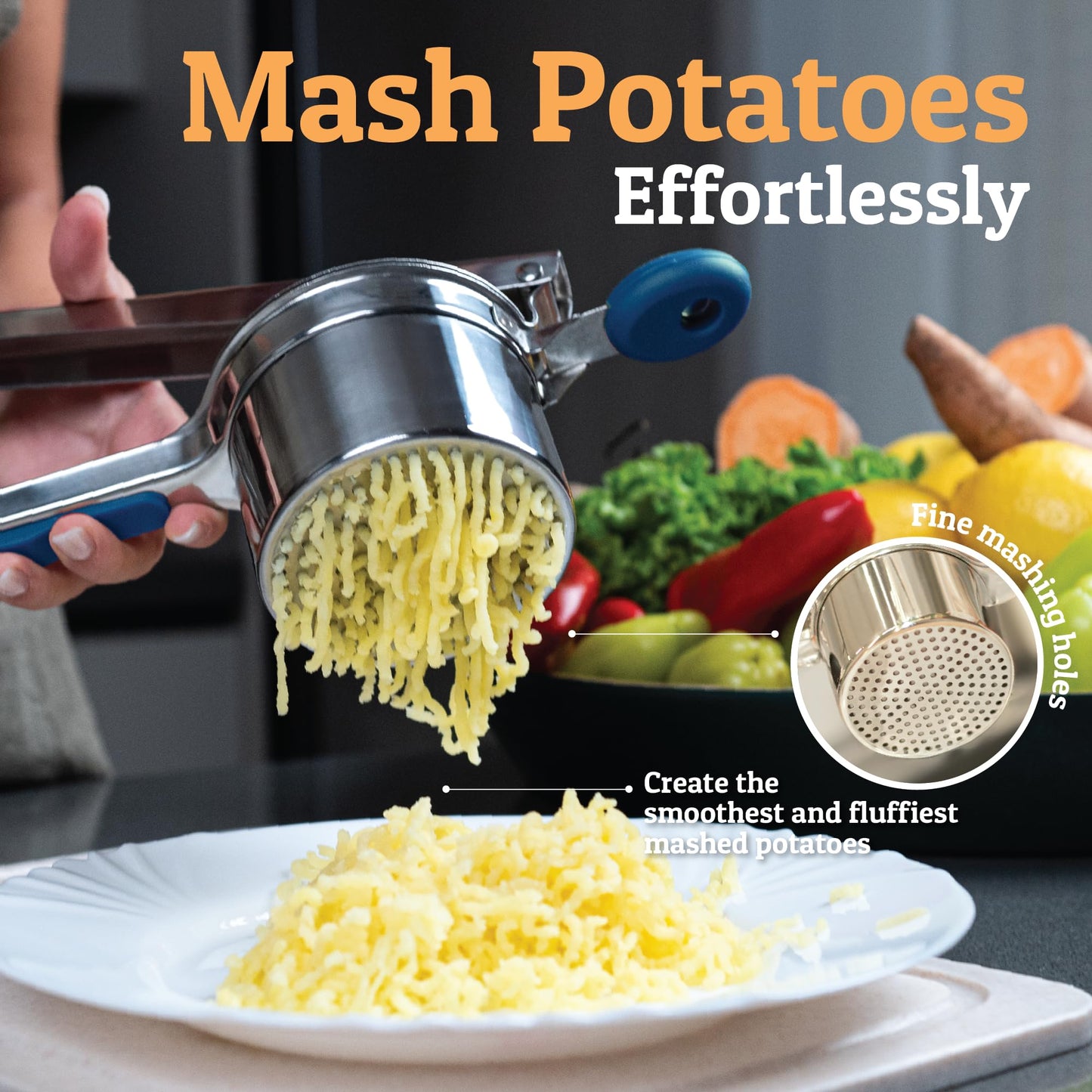 Majador de Papas PriorityChef Acero Inoxidable Resistente para Puré de Papas