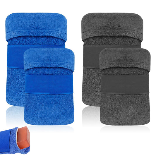 Adorila- Bolsa de jabón de algodón de 4 piezas, para hacer espuma y secar el jabón, bolsa de jabón para ducha, estropajo para hombres y mujeres