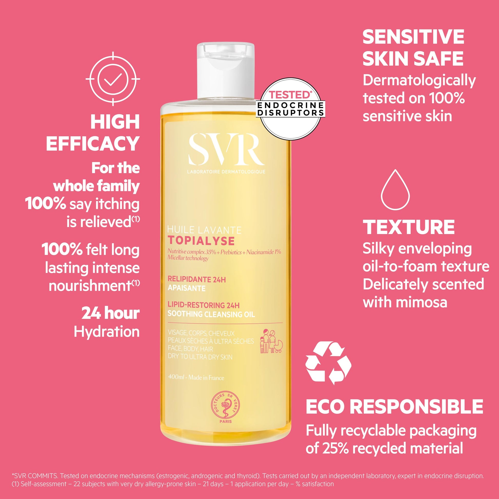 SVR Aceite Limpiador Topialyse para Cuerpo y Rostro 400 ml