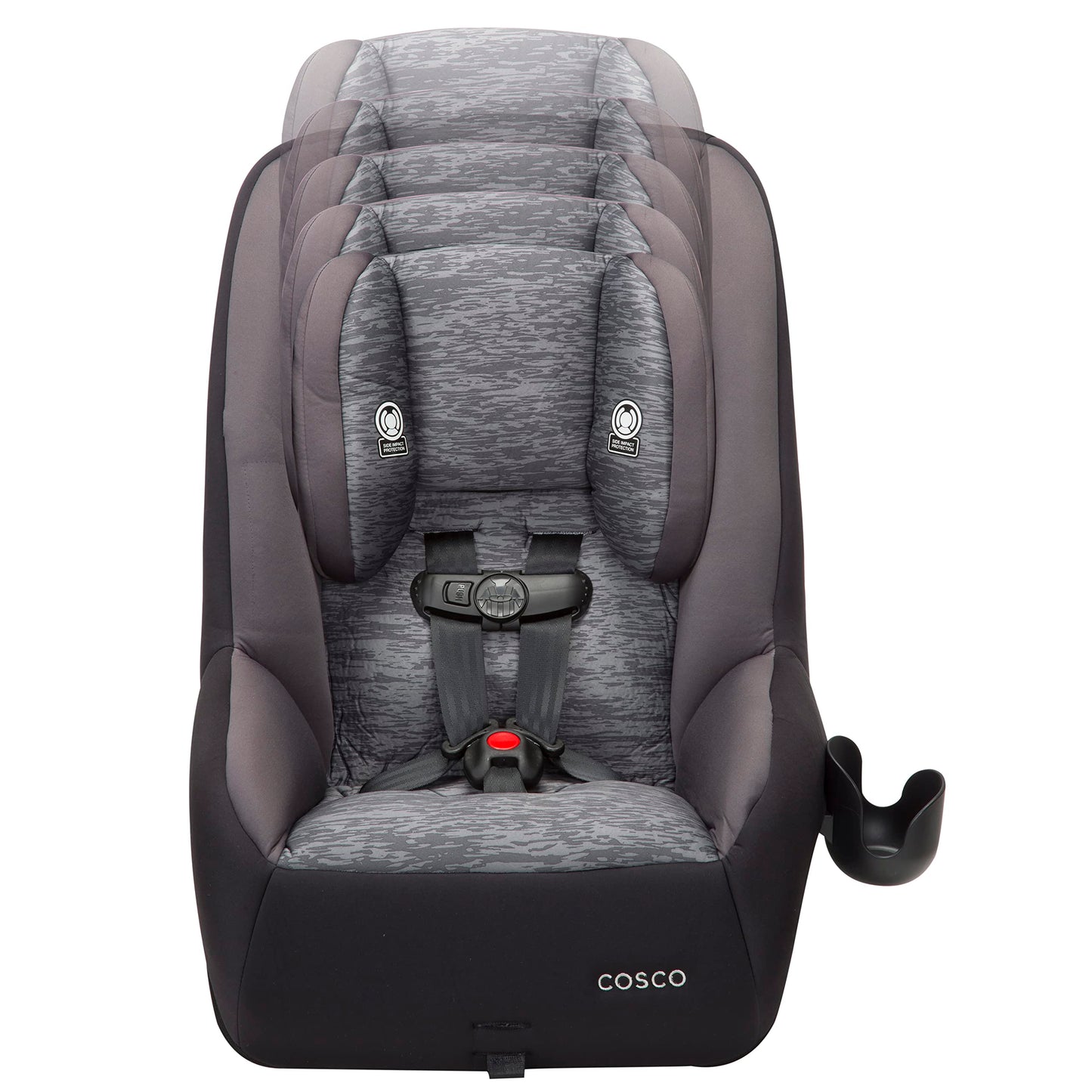 Cosco Mighty Fit 65 DX Convertible Car Seat, Heather Onyx Gray