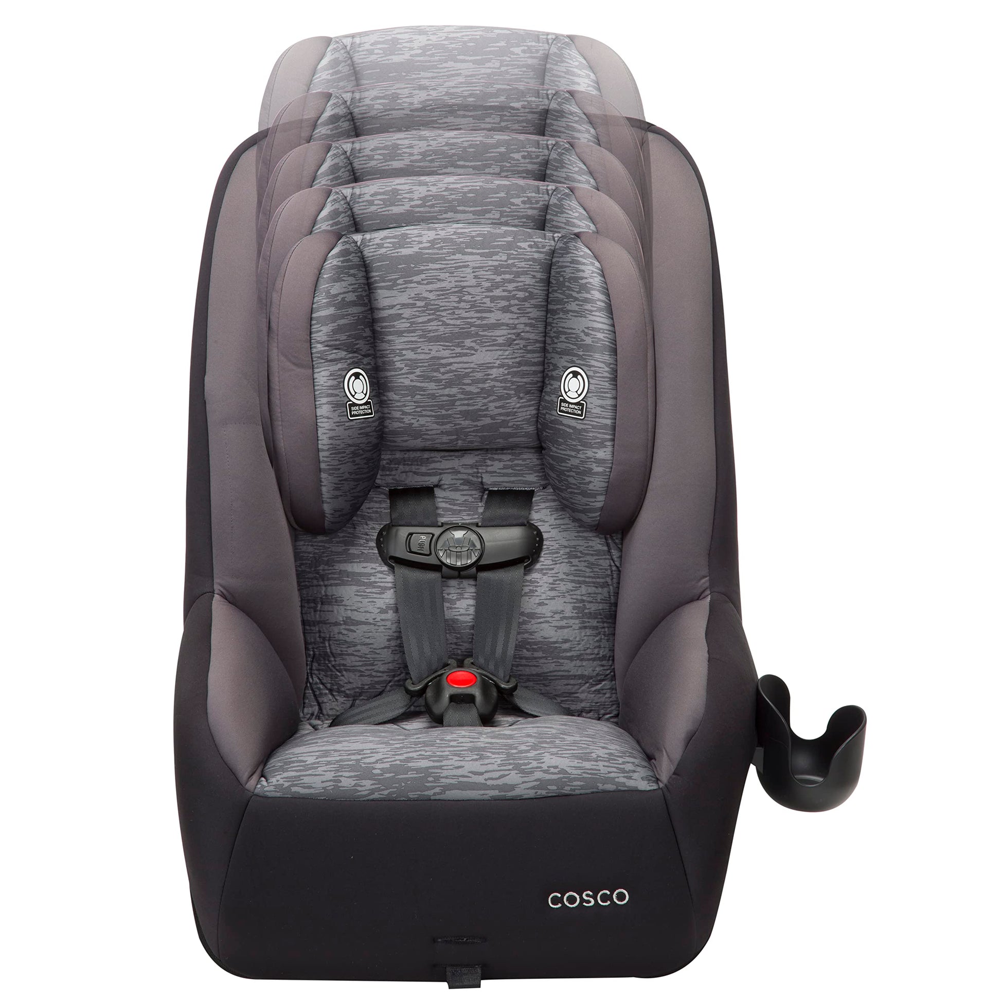 Cosco Mighty Fit 65 DX Convertible Car Seat, Heather Onyx Gray