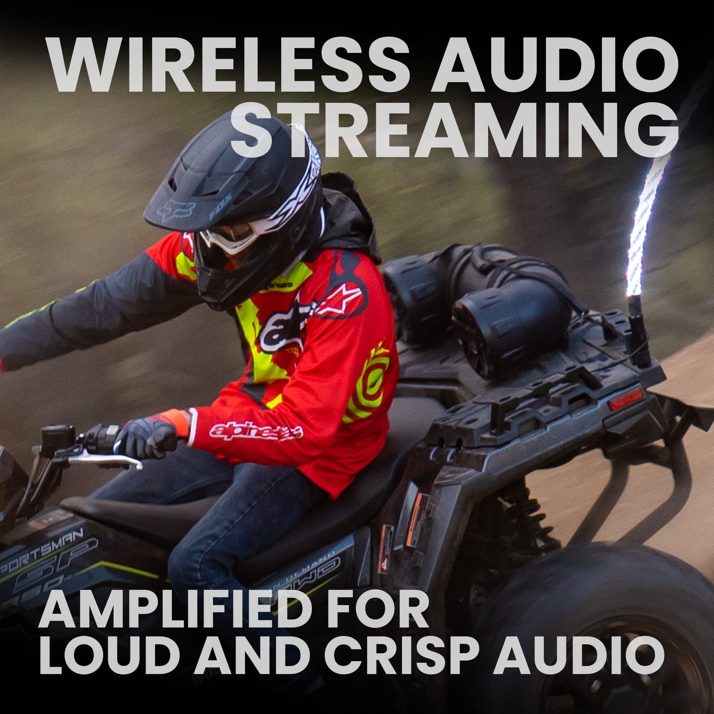 BOSS Audio Systems ATV8BRGB ATV UTV Weatherproof Sound System - 8 Inch Speakers, 1.5 Inch Tweeters, Built-in Amplifier, Bluetooth, Multi-Color Illumination, Easy Installation for 12 Volt Vehicles