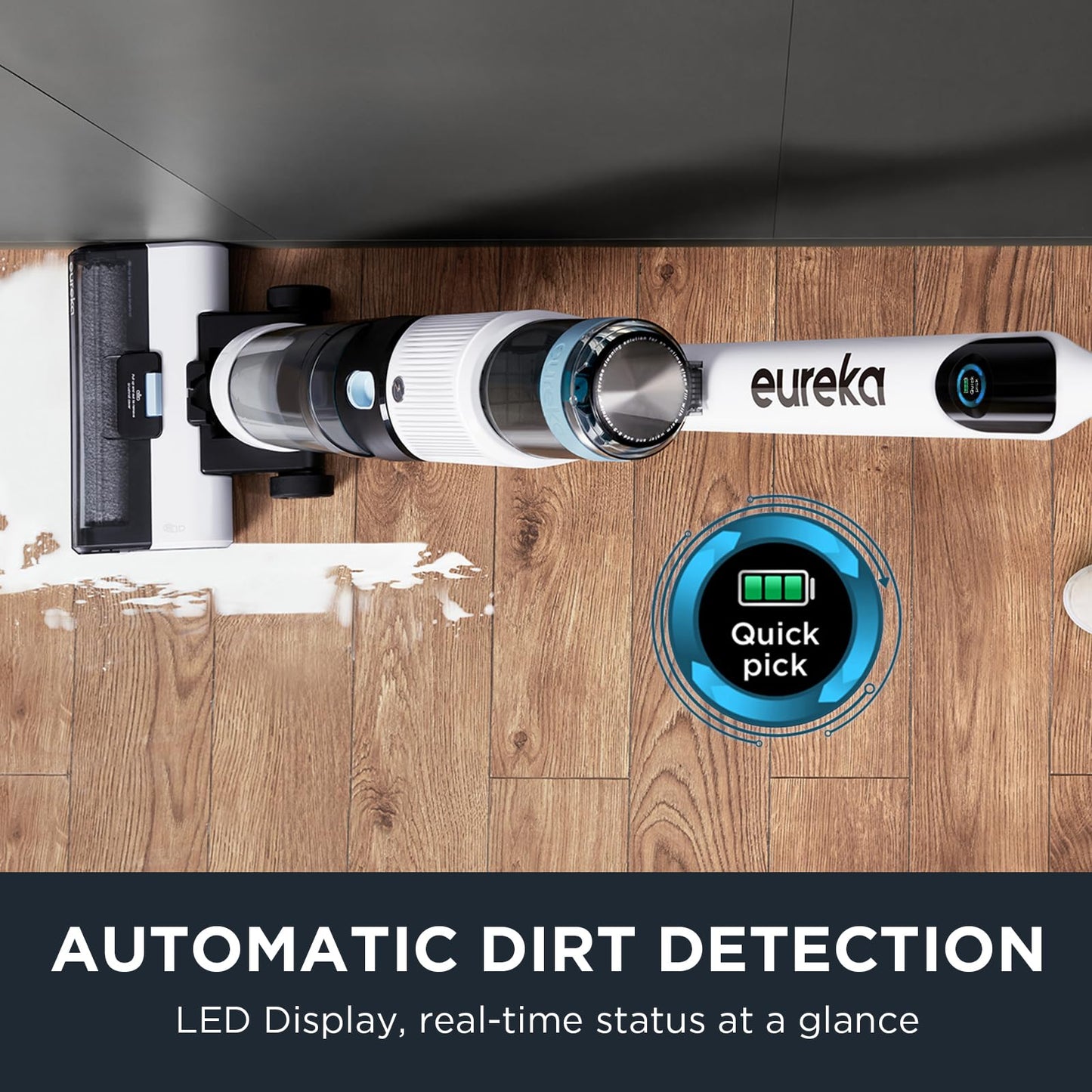 Aspiradora y Mopa Eureka NEW500 Azul con Sistema de Autolimpieza y Detección Inteligente de Suciedad