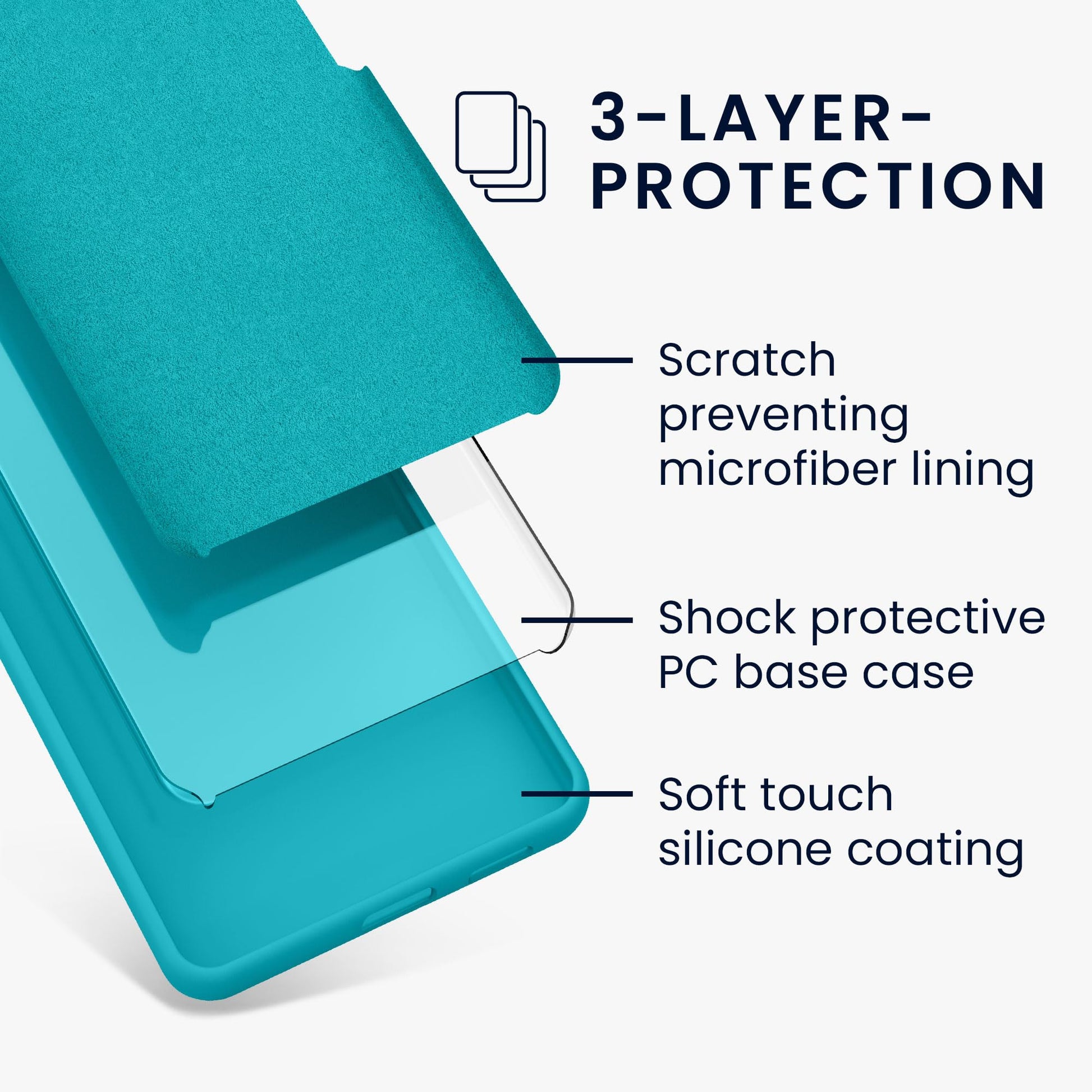 kwmobile Carcasa Compatible con Google Pixel 7a Funda - Case TPU y Silicona antigolpes - Apto Carga inalámbrica - Glaciar Cool