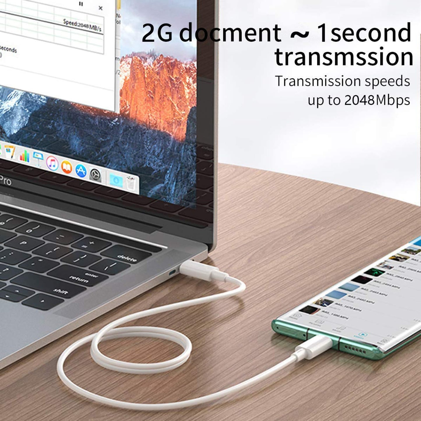 Cable USB C a USB C Mornwell 60W 1M para Carga Rápida