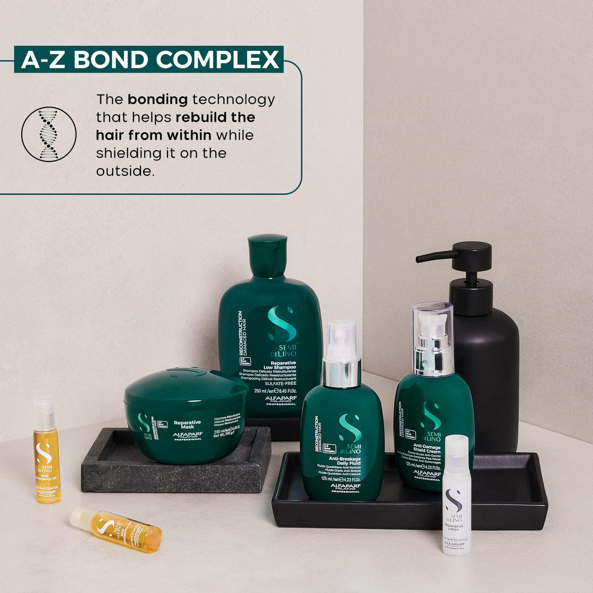 Semi di Lino Reconstruction Reparative Low Shampoo 250 ml Alfaparf Milano - Shampoo delicado reestructurante* para cabellos dañados (Nuevo Modelo)