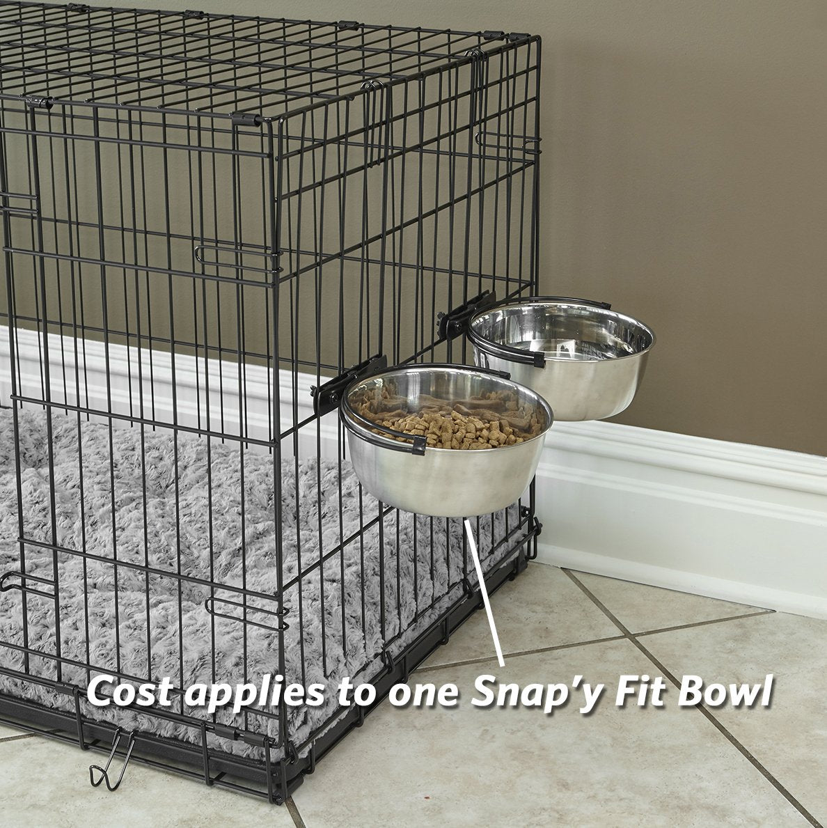 Cuenco de Acero Inoxidable MidWest Homes for Pets Plateado para Comida de Perros y Gatos