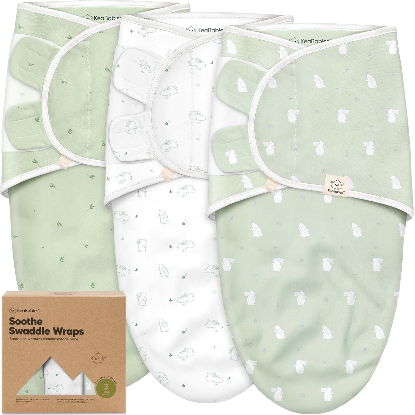Paquete de 3 Bolsas de Dormir orgánicas para bebés – Mantas para recién Nacidos, bebés de 0 a 3 Meses, bebés, niños, Saco de Dormir Suave y cómodo, Mantas para bebés recién Nacidos, fáciles de Usar