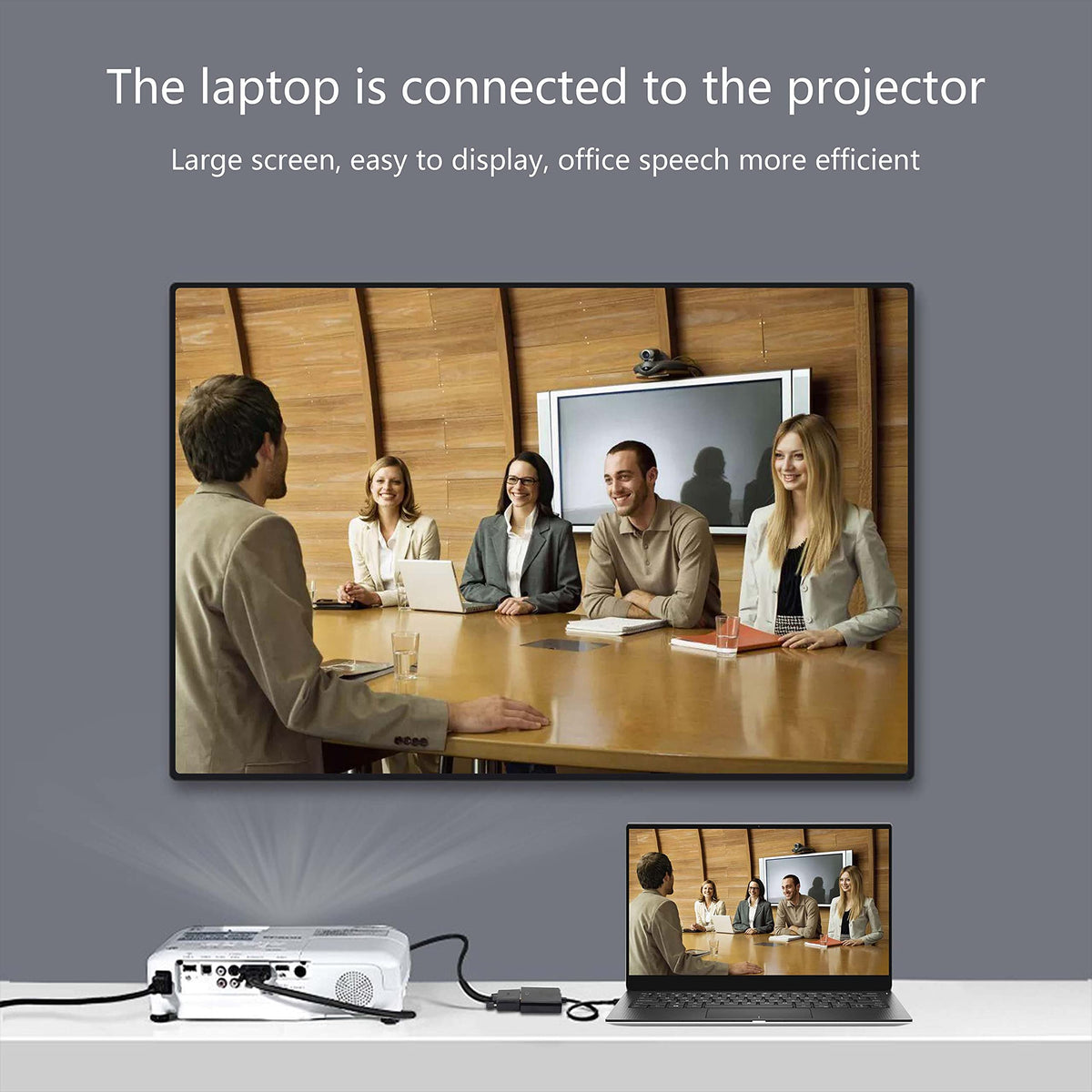 Adaptador de Audio Micro HDMI a VGA 1080p Full HD XMSJSIY para monitores y proyectores