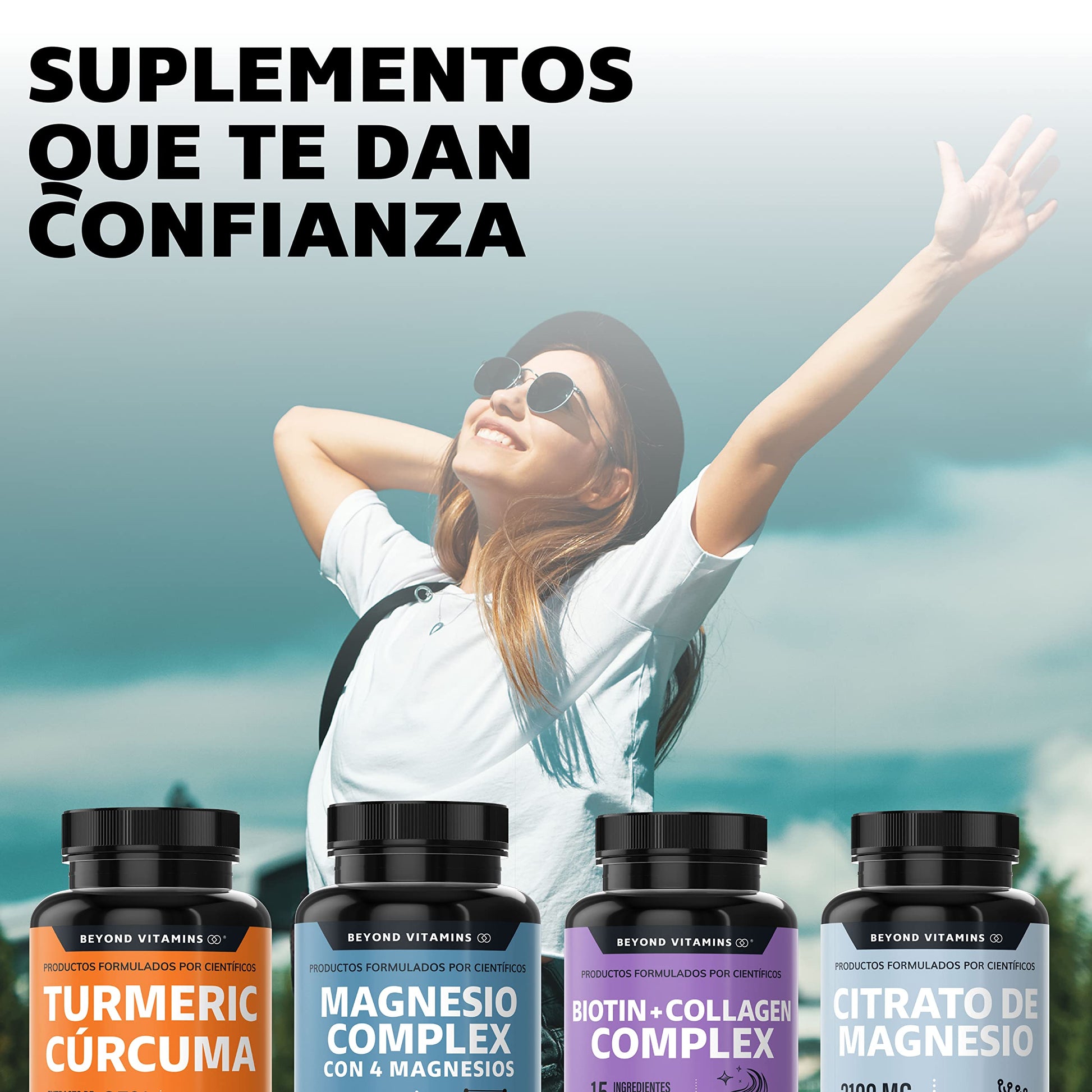 Citrato de Potasio 1000mg | Adicionados con Platano en Polvo, Curcuma y Semilla de uva | Cápsulas sin rellenos | Potassium Citrate-60 cápsulas