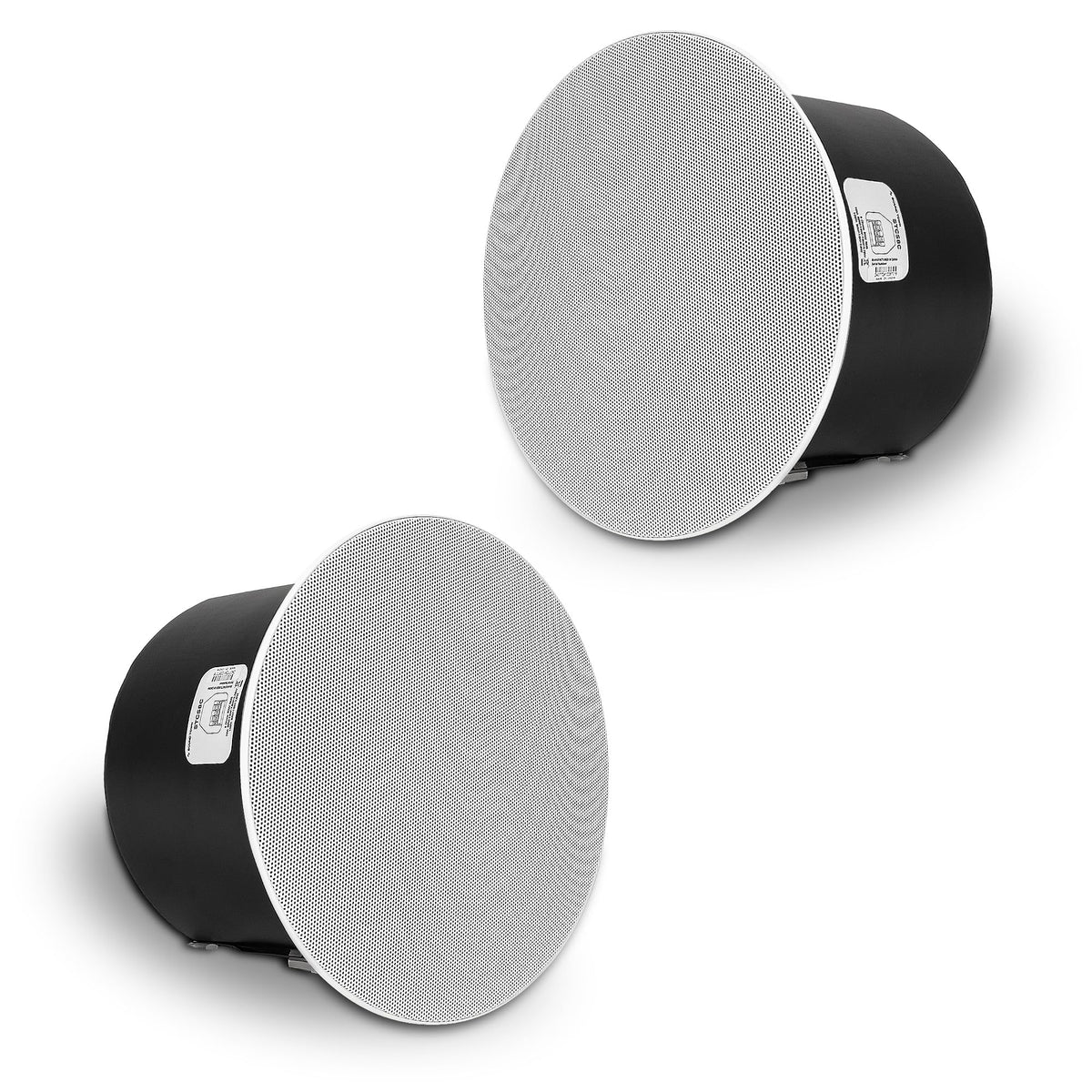 Altavoces Coaxiales Sound Town Blanco con Parrilla Magnética y Rieles para Azulejos