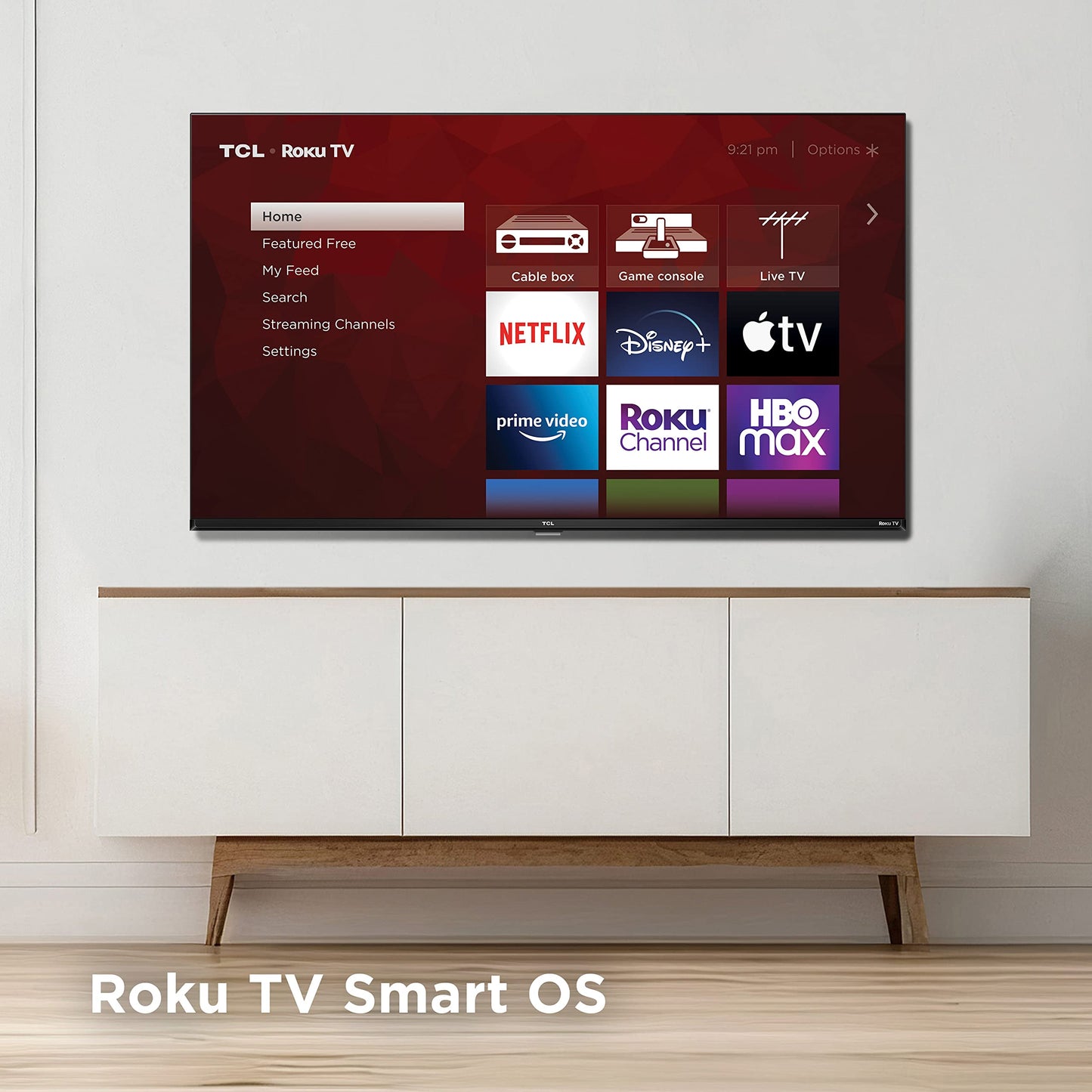 Televisor LED Smart 32 Pulgadas TCL Negro con Roku TV y Compatibilidad Alexa y Google Assistant