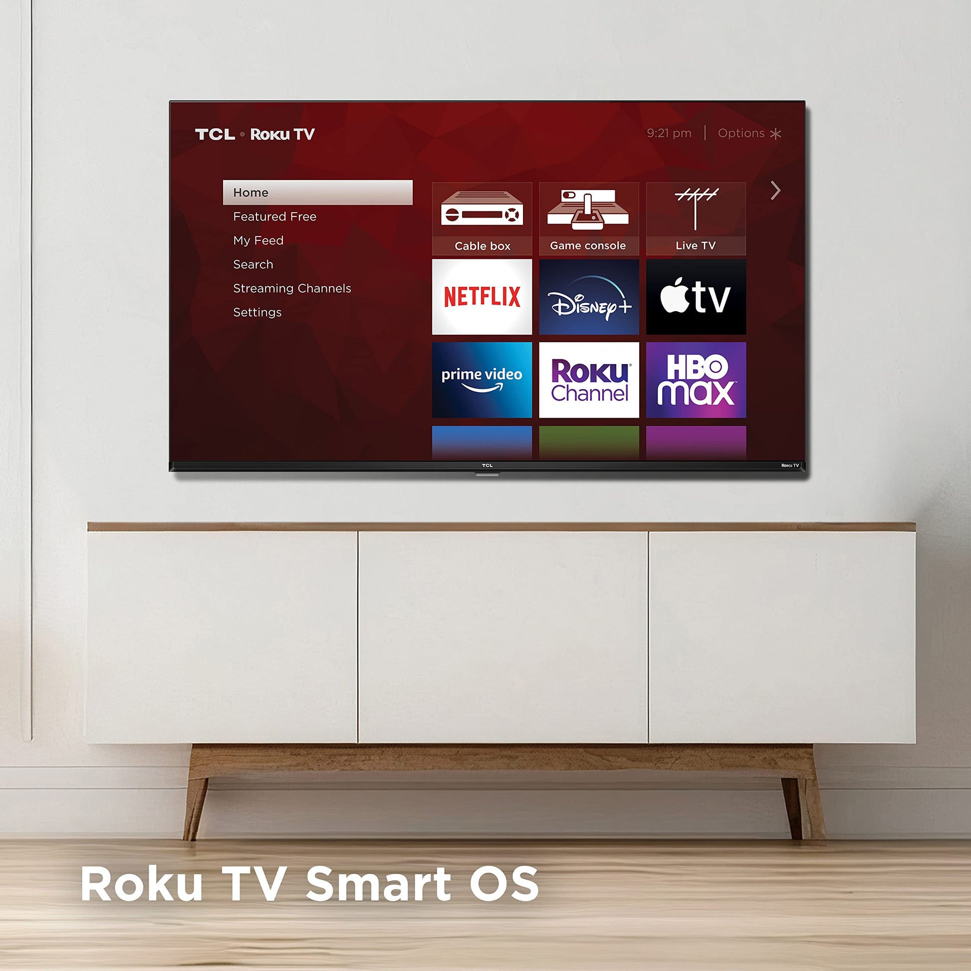 Televisor LED Smart 32 Pulgadas TCL Negro con Roku TV y Compatibilidad Alexa y Google Assistant