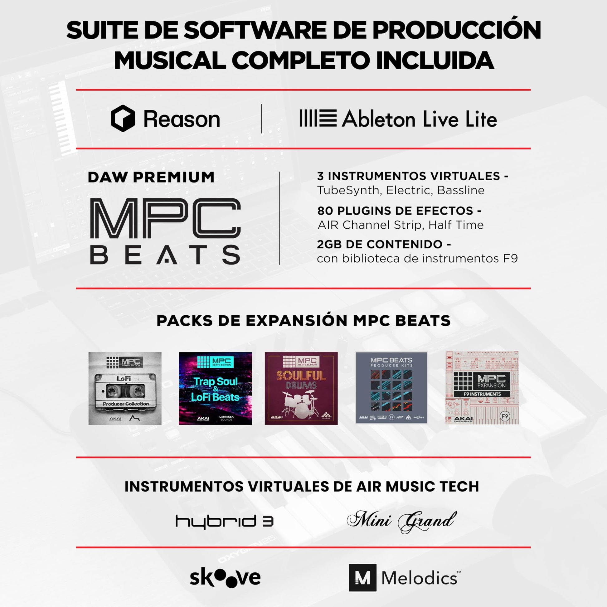M-Audio Oxygen 25 V - Teclado controlador MIDI USB de 25 teclas con Beat Pads, modos Smart Chord y Scale, arpegiador y suite de software incluidos