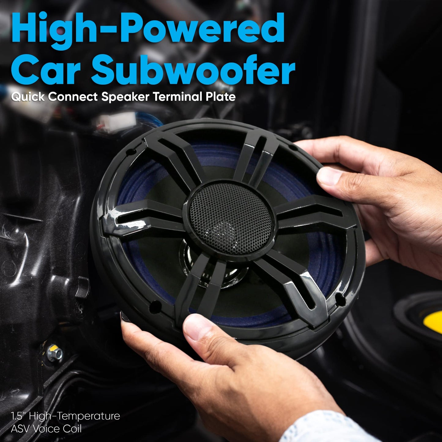 Pyle Bocina para Carro de 6.5'' SVC, 150W, 4 Ohms, Componente de Bajos Medios, Bocinas de Sonido de Audio para Estéreo de Auto con Suspensión de Espuma Tratada, Diseñado para Sistemas Personalizados
