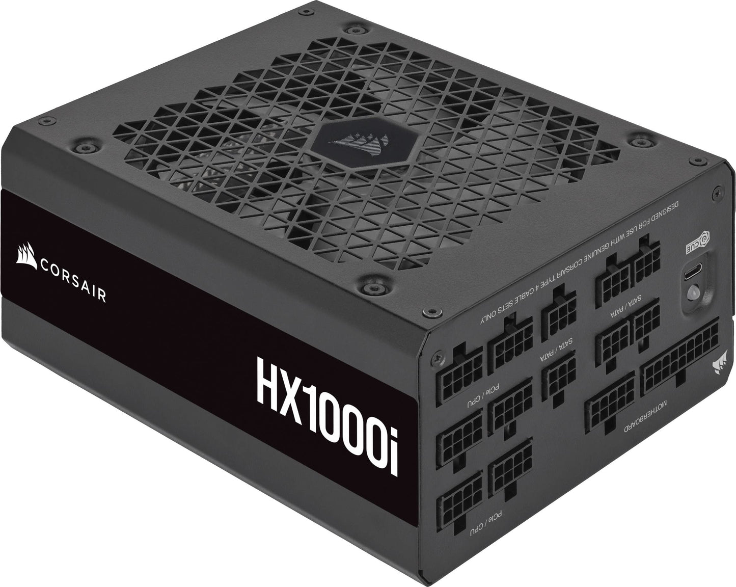 Corsair HX1000i Fuente de Alimentación ATX Totalmente Modular de Muy Bajo Nivel Sonoro - Compatible con ATX 3.0 y PCIe 5.0 -Ventilador con Rodamiento Dinámico Fluido - 80 Plus Platinum - Negro