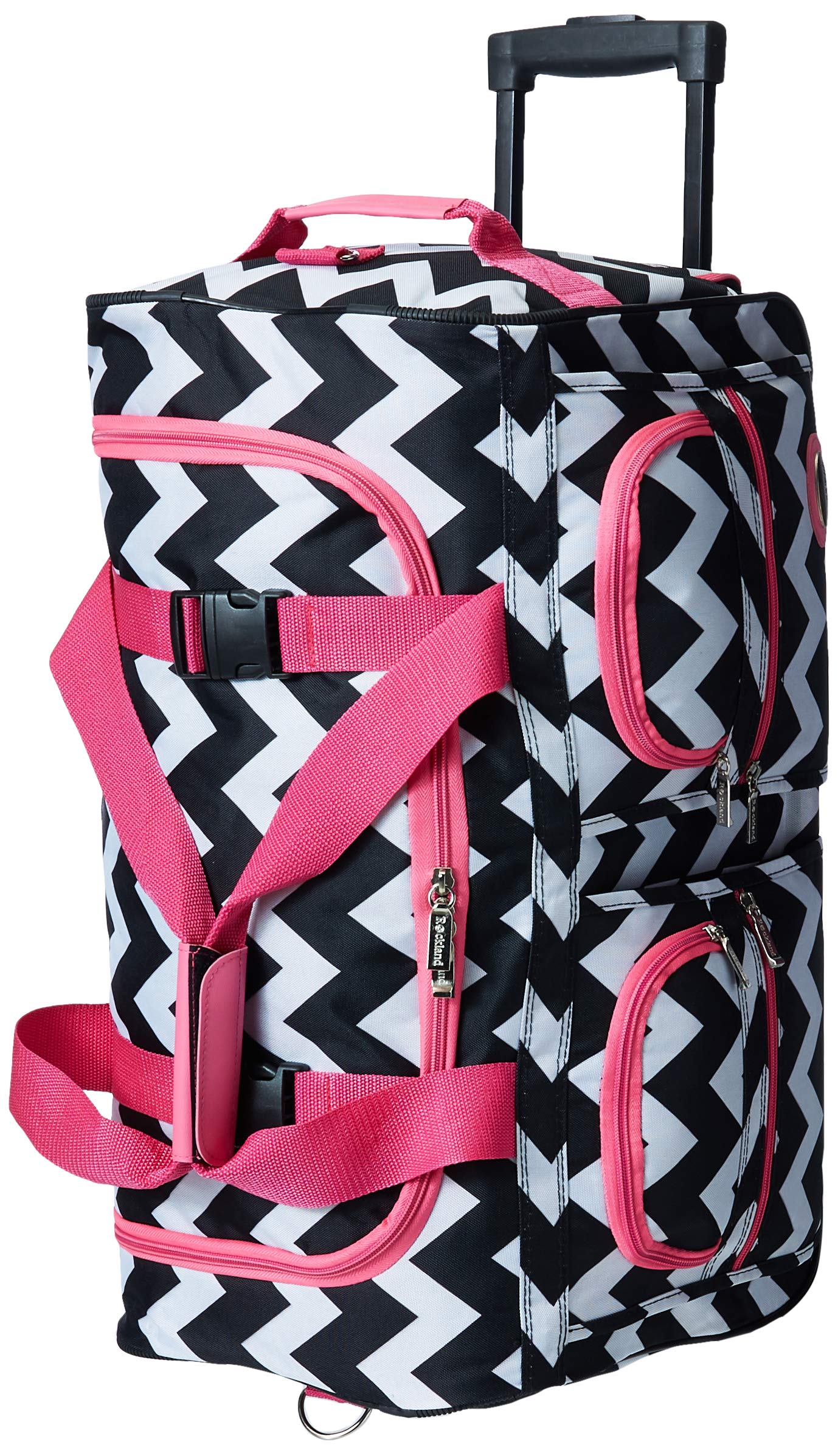 Bolsa de Lona Rodante Rockland Rosa PINKCHEVRON 22 Pulgadas