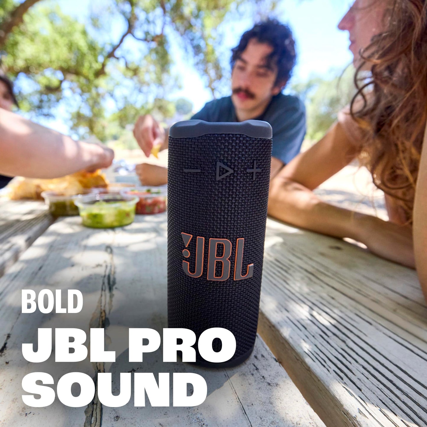 JBL Grip - Altavoz Bluetooth Compacto con Sonido Bold JBL Pro y luz Ambiental, hasta 14 Horas de Tiempo de reproducción, Agua, Polvo y caídas (IP68) y conexión multiparlante con Auracast (Squad)
