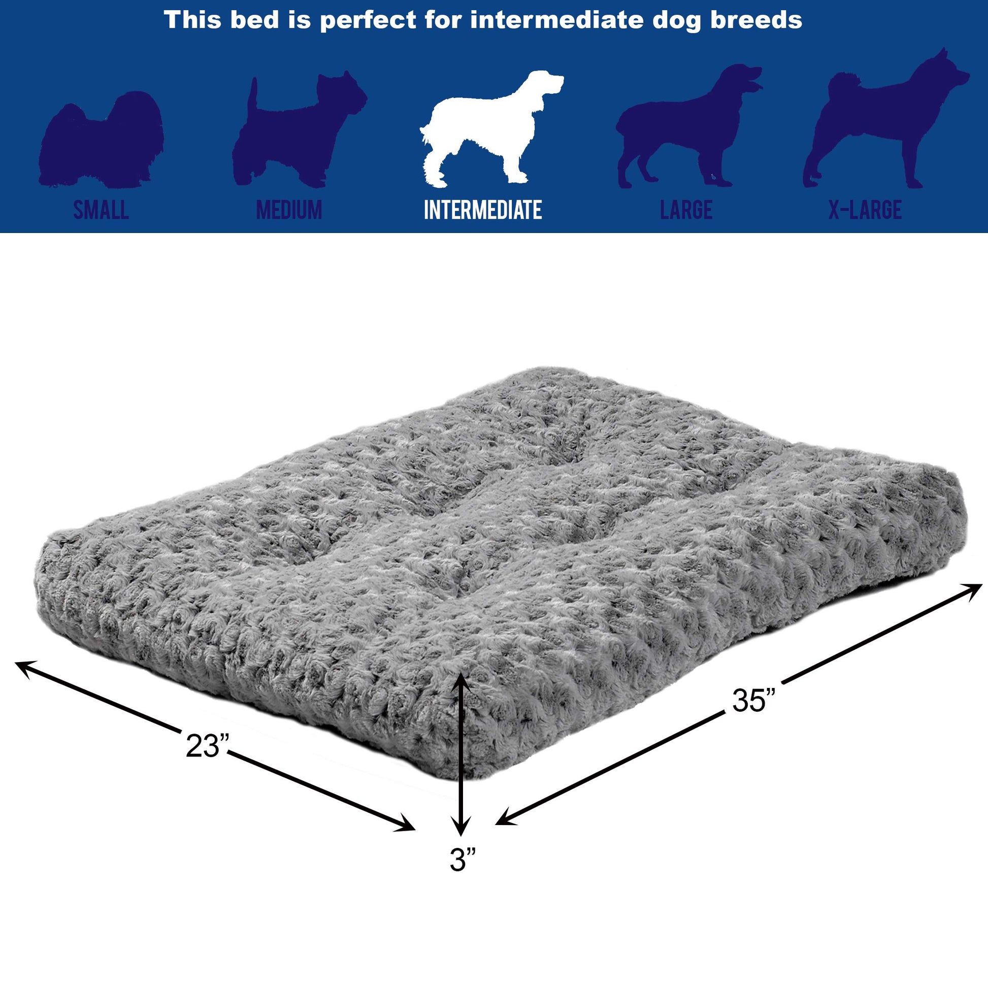 Cama para Mascotas MidWest Quiet Time Deluxe Gris Degradado en Espiral