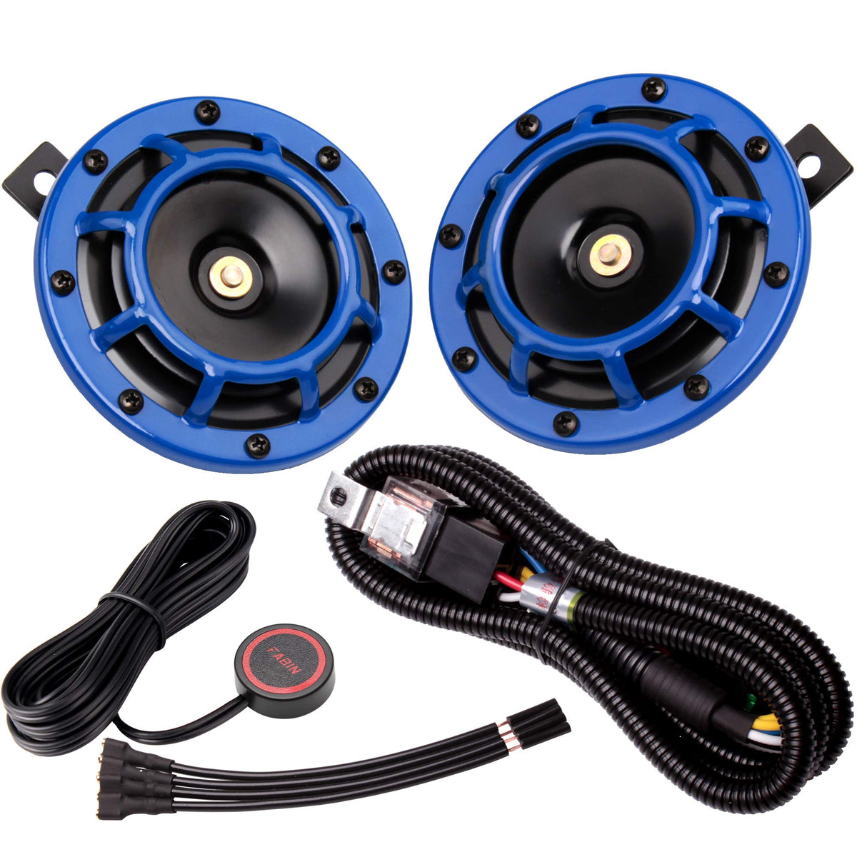 Bocina de Coche FARBIN Azul Supertono y Bocina de Tren Eléctrico