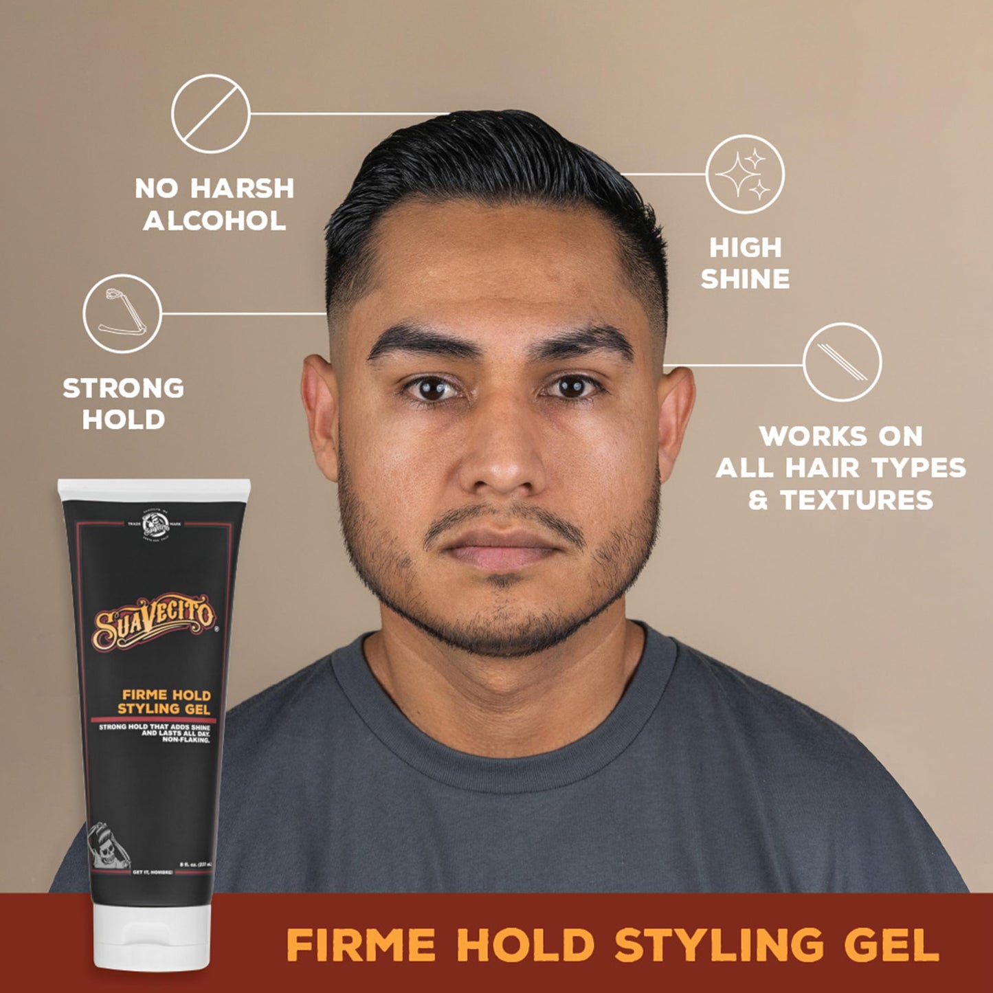 Suavecito FIRME HOLD STYLING GEL 237 ML 8 OZs