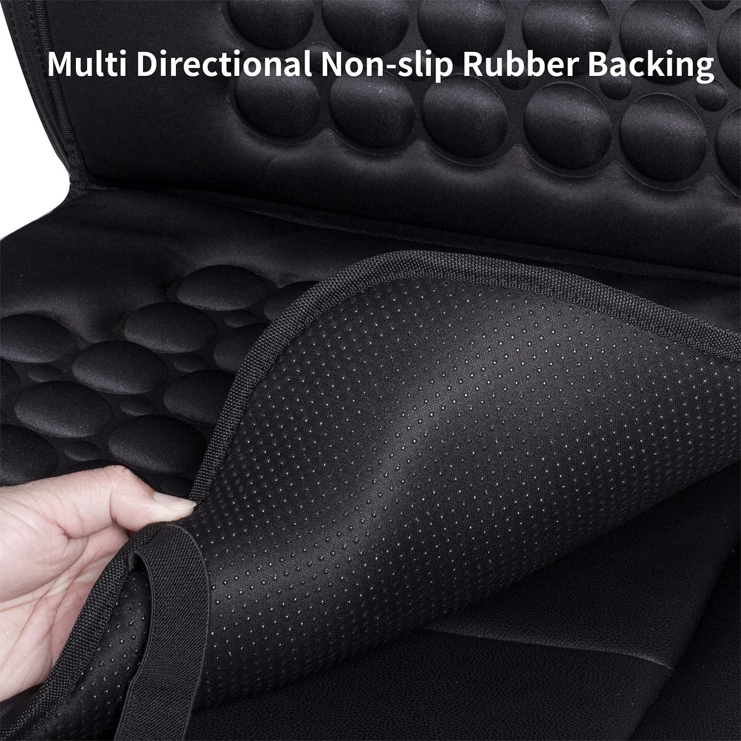 FREMONT AUTO - Funda de asiento de coche transpirable, fabricada con fibra de poliéster de alta calidad y cojín de burbujas de imán de masaje, ajustable para coches, camiones, SUV, furgonetas