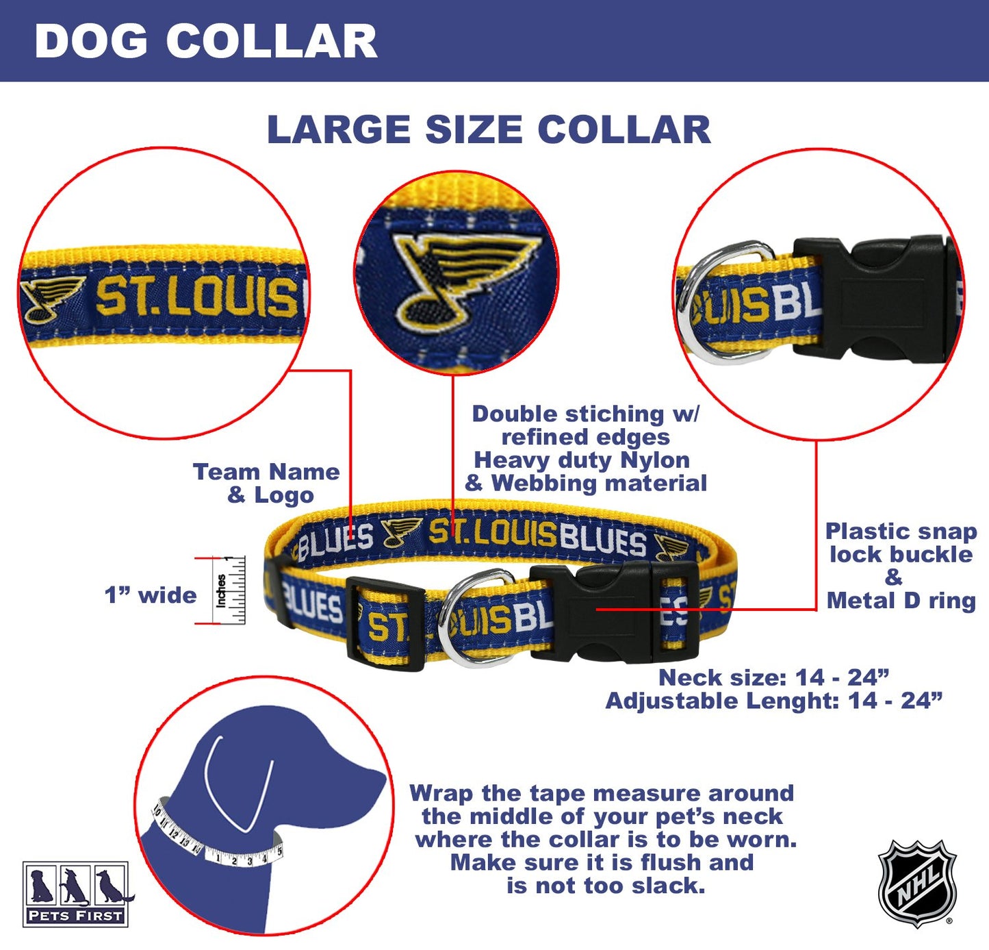 Playera para Mascotas NHL Pet Gear St. Louis Blues, Large