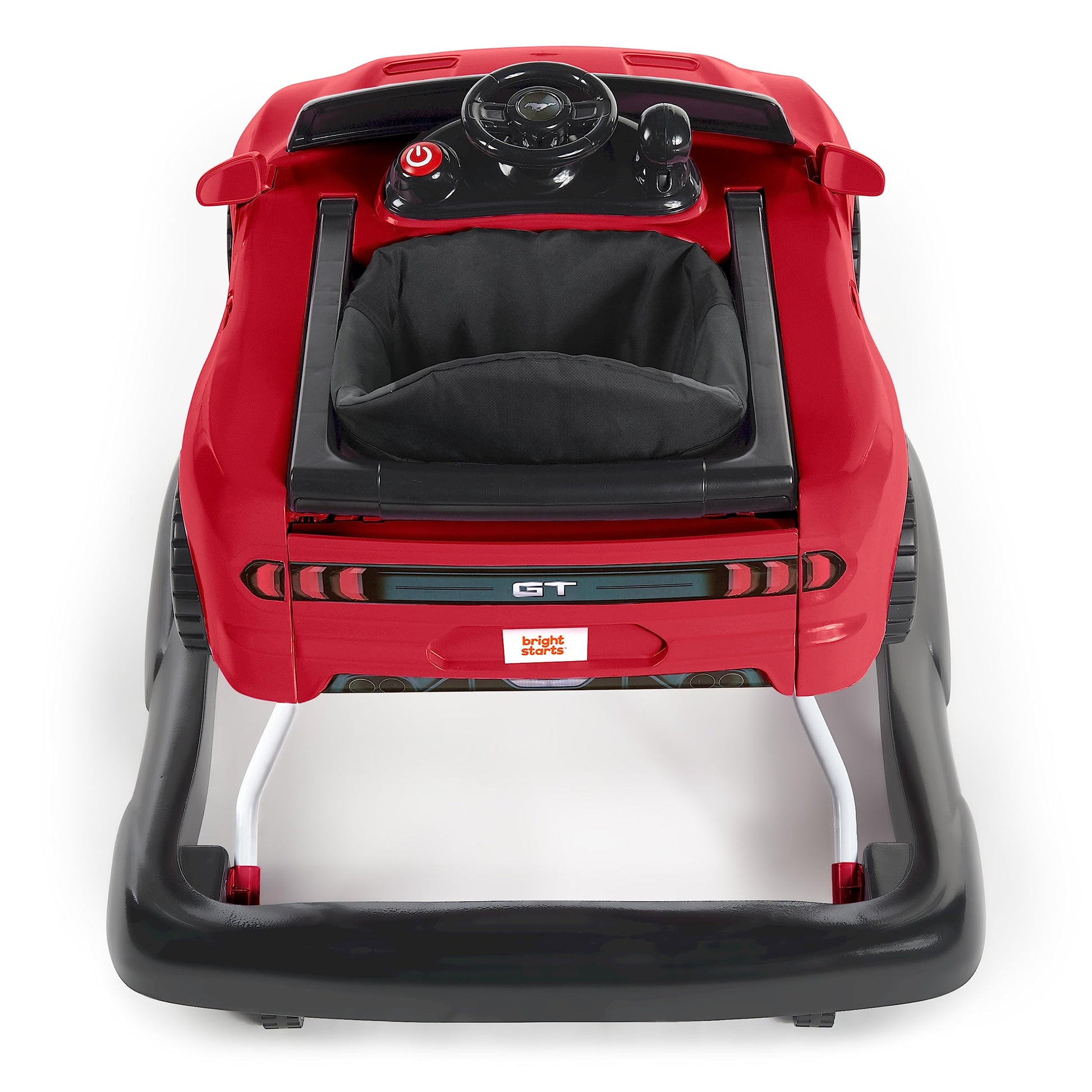 Bright Starts 3 Ways To Play Walker - Ford Mustang, Ages 6 Months +, Red