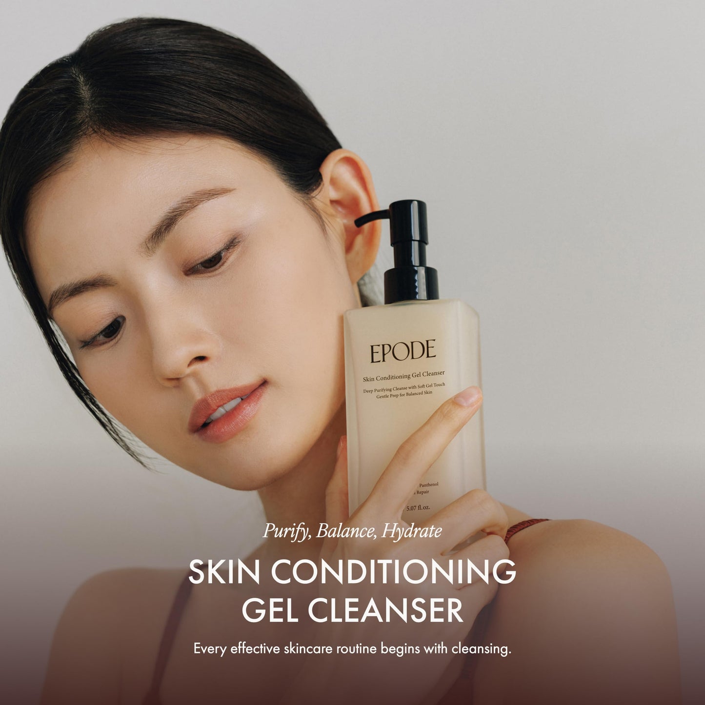 EPODE Gel limpiador facial coreano sin espuma, 150 ml (5,07 onzas líquidas).