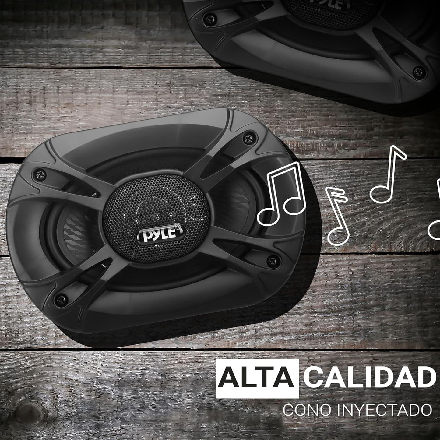 Pyle Par de Bocinas para Coche 6" x 9", 500W, 4 Vías, Altavoz Quadriaxial de Audio Profesional para Automóvil, Componente de Reemplazo Rápido Universal OEM para Montaje en Puerta/Panel Lateral