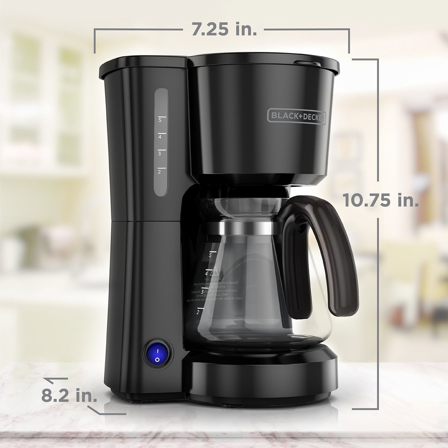 Black + Decker CM0700BZ Cafetera de 5 tazas, color negro