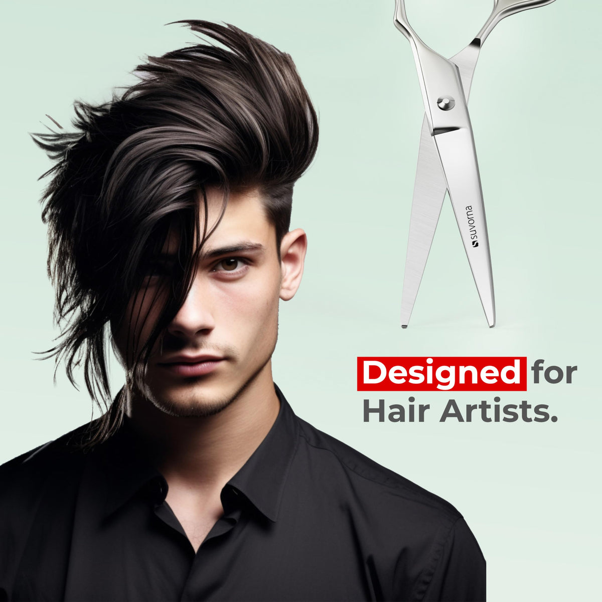 Suvorna Tijeras de pelo profesionales de 5.0 in – Tijeras de corte de pelo profesionales – Tijeras de pelo profesionales – Tijeras de corte de pelo para hombres y mujeres