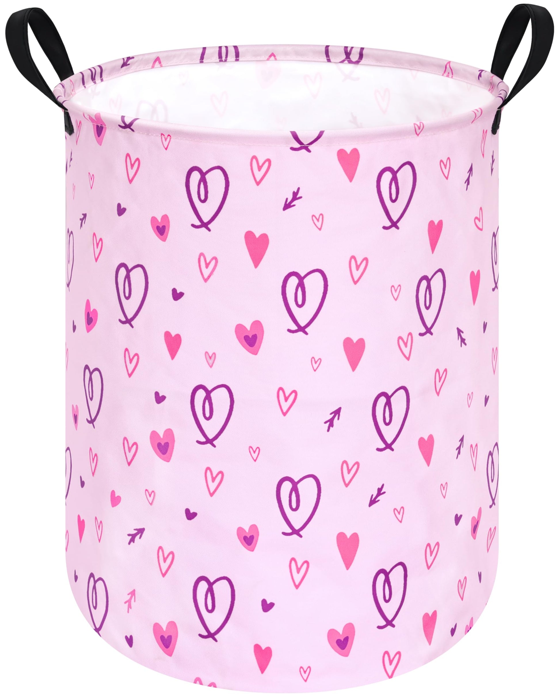 ACMUUNI Cesta plegable para ropa de lavandería para niños, cesta organizadora de almacenamiento plegable, almacenamiento de ropa de juguete con asas para recámara de niños y niñas, decoración de