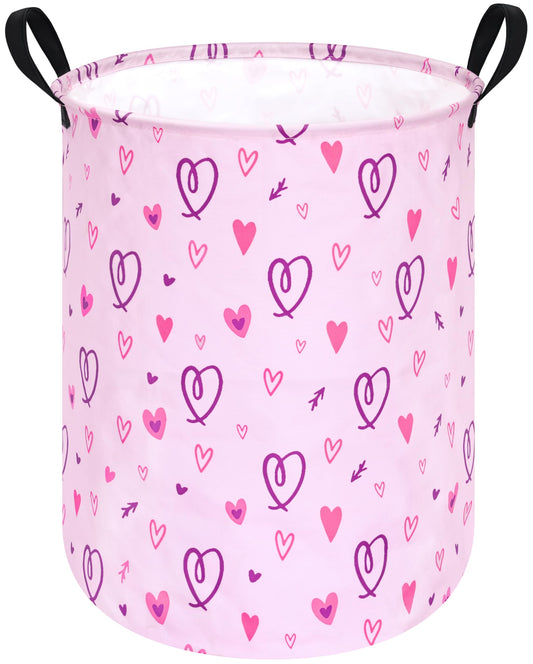 ACMUUNI Cesta plegable para ropa de lavandería para niños, cesta organizadora de almacenamiento plegable, almacenamiento de ropa de juguete con asas para recámara de niños y niñas, decoración de