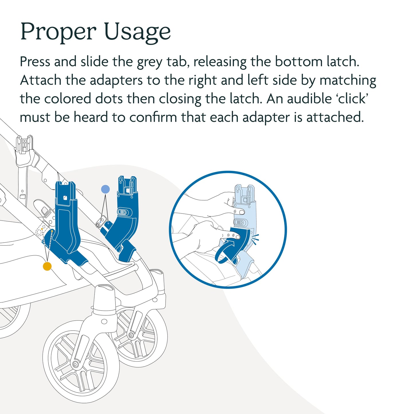 UPPAbaby - Adaptador inferior para cochecitos Vista, Vista V2, Vista V3, compatible con RumbleSeat V2+, Moisés, Aria, Mesa V2 y Mesa Max para asiento de coche para bebés/Quick + Secure Attachment / 1