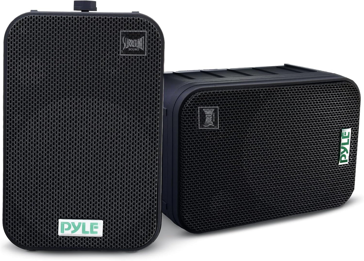 Pyle Bocinas de 6.5 Pulgadas para Interiores y Exteriores, Sistema de Sonido de Pared Resistente al Agua, 500 Watts, 1 Par, Negro