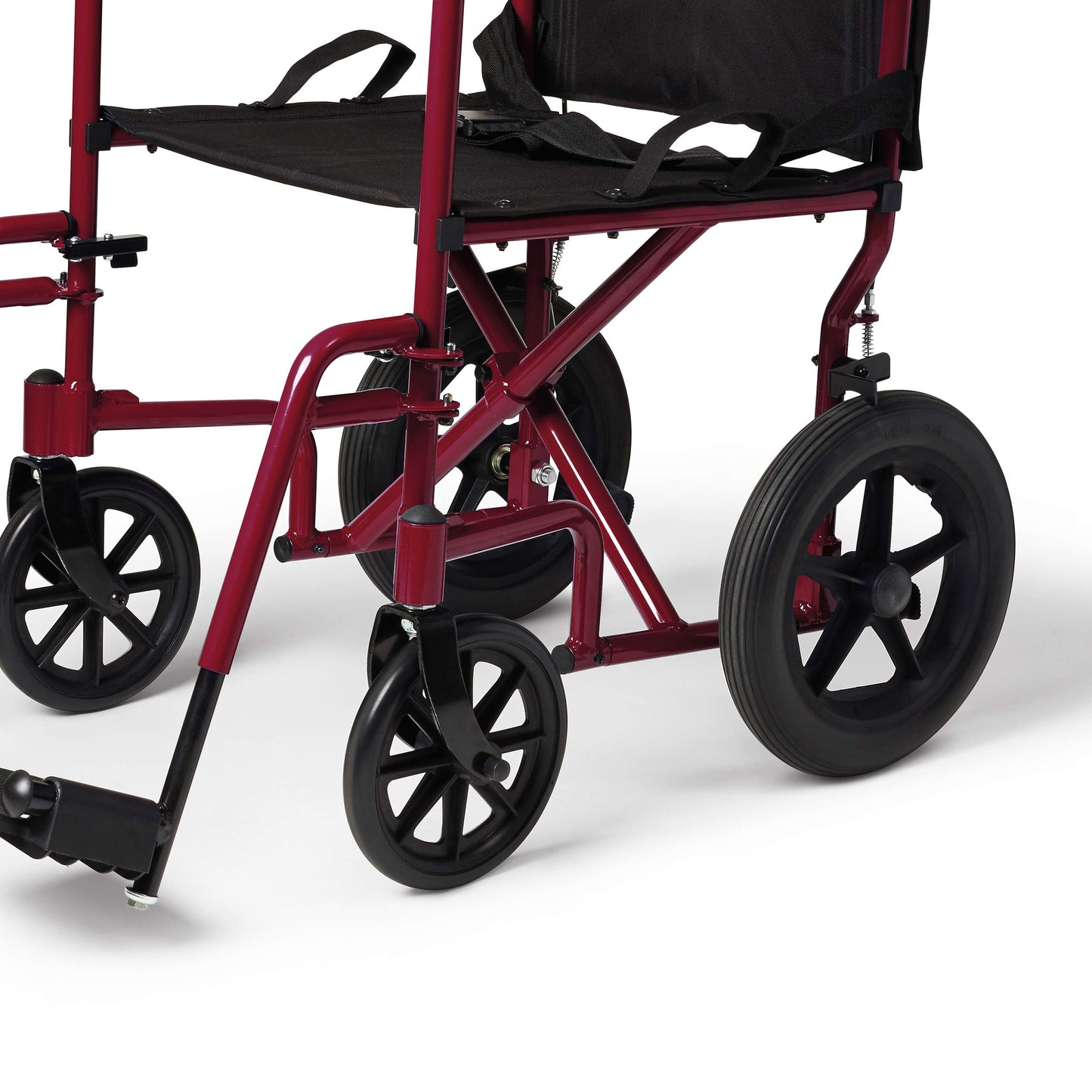Silla de Ruedas Medline Rojo con Freno de Mano para Adultos